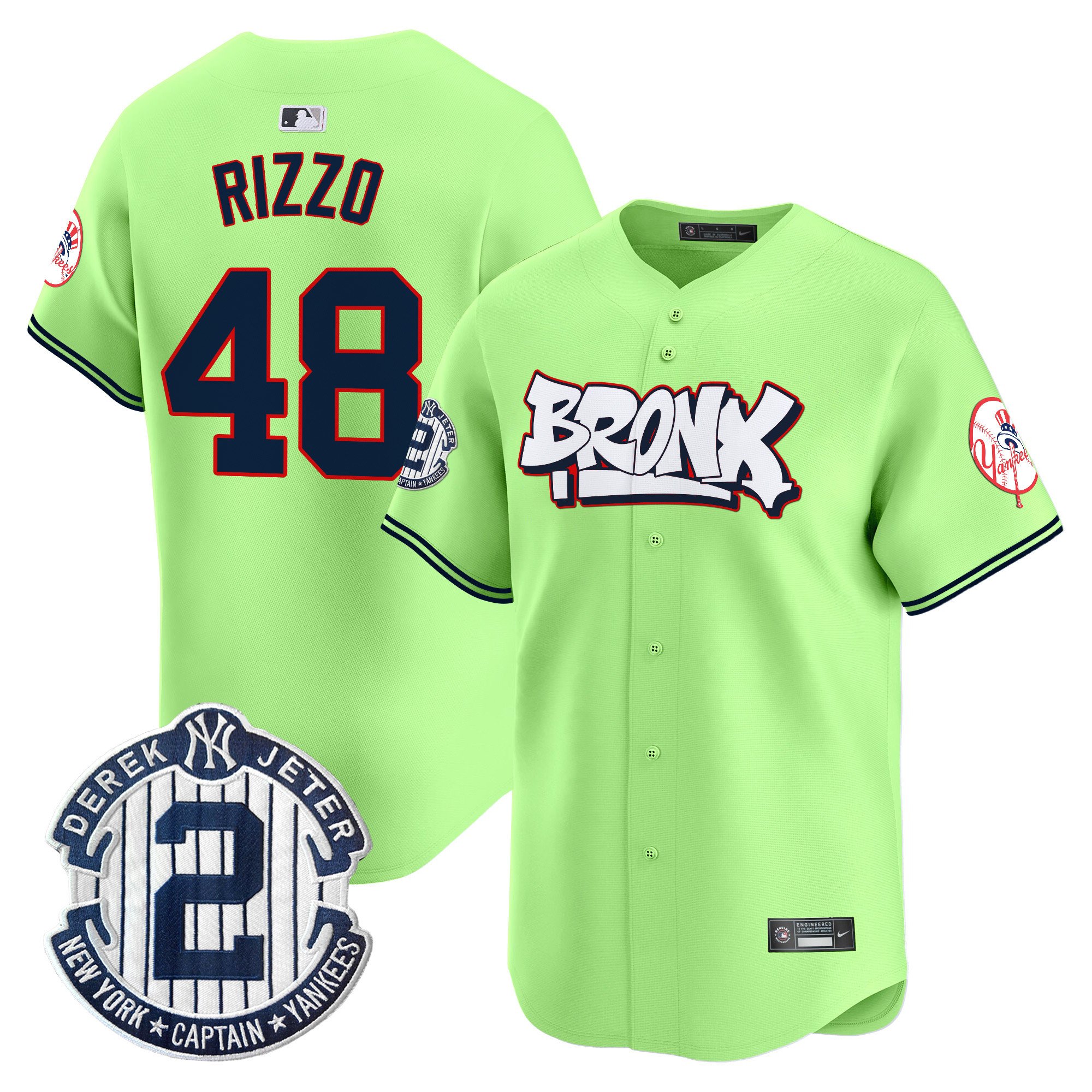 Anthony RizzoUnisex New York Yankees The Bronx Graffiti Vapor Premier Limited Green Jersey V4 - All Stitched