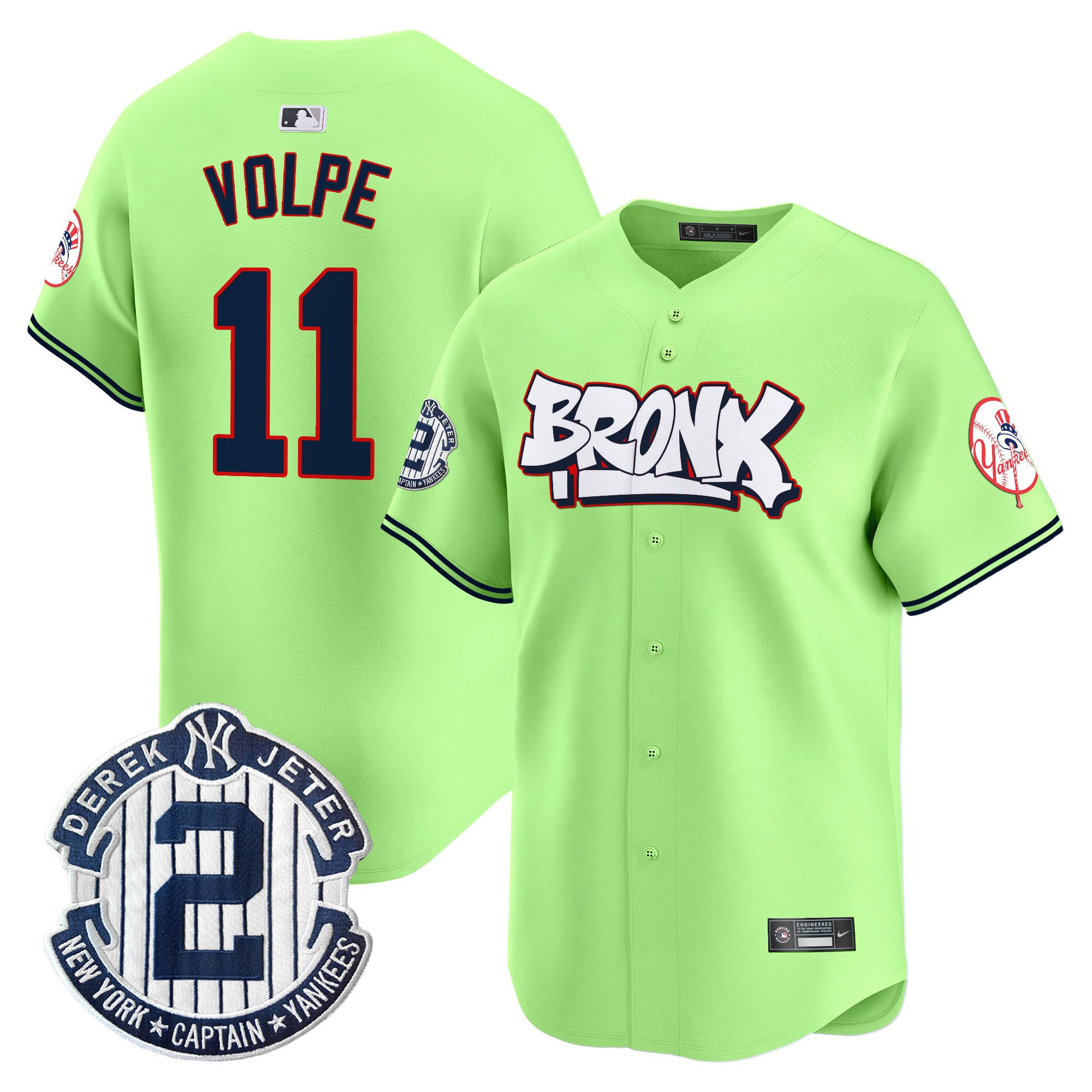 Anthony VolpeUnisex New York Yankees The Bronx Graffiti Vapor Premier Limited Green Jersey V4 - All Stitched