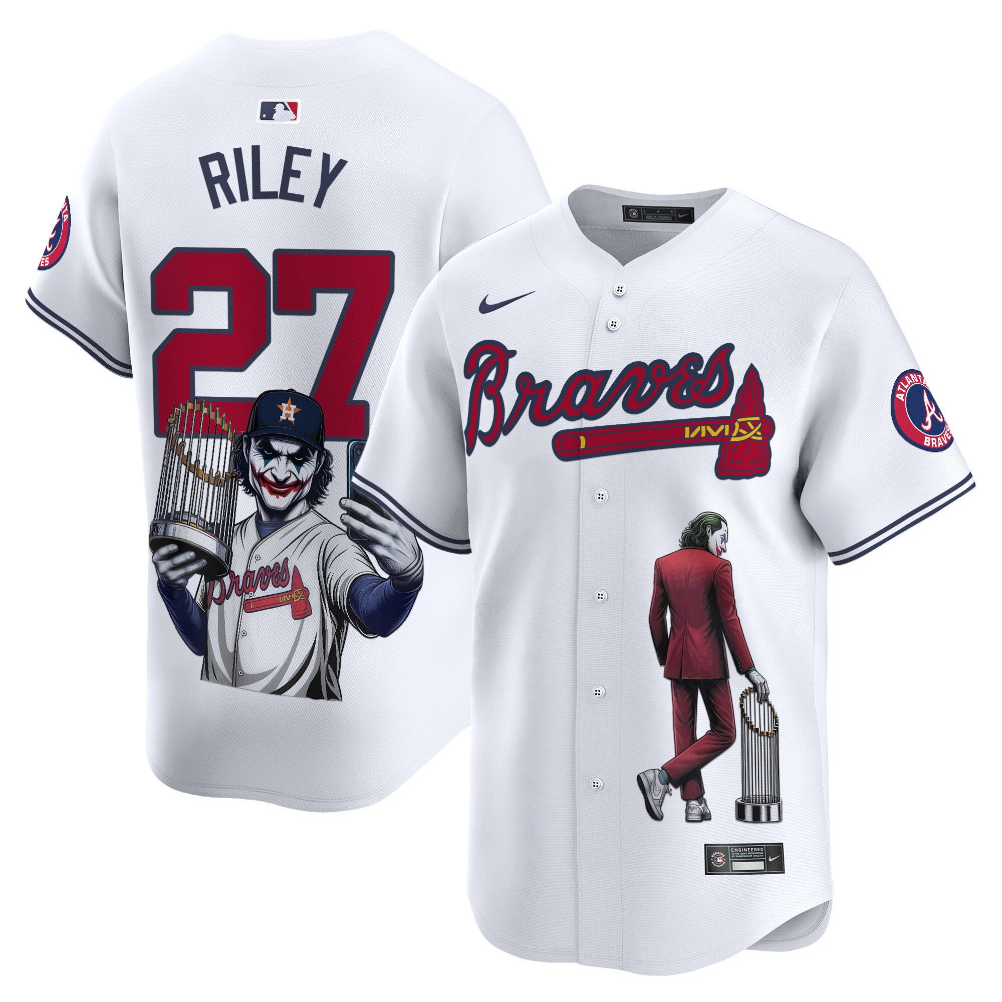 Austin RileyUnisex Atlanta Braves Joker Vapor Premier Limited White Jersey - Printed