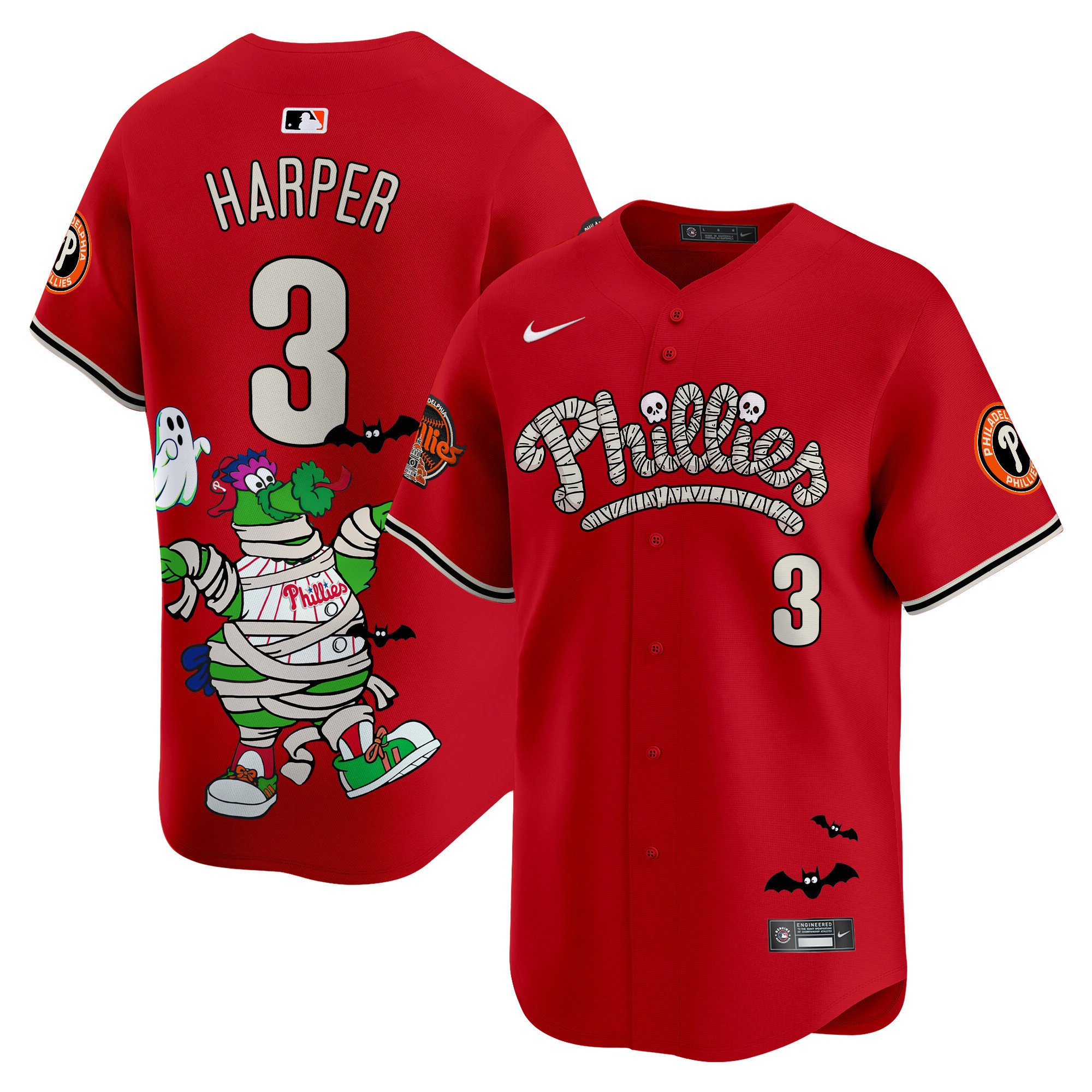 Bryce HarperUnisex Philadelphia Phillies Phanatic Halloween Vapor Limited Red Jersey - Printed