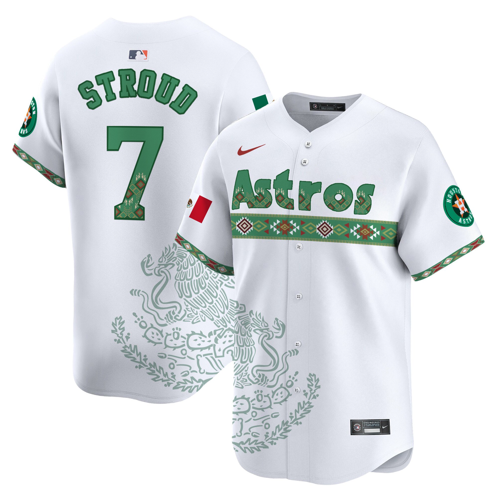 CJ StroudUnisex Houston Astros Mexico Vapor Premier Limited White Jersey - Printed