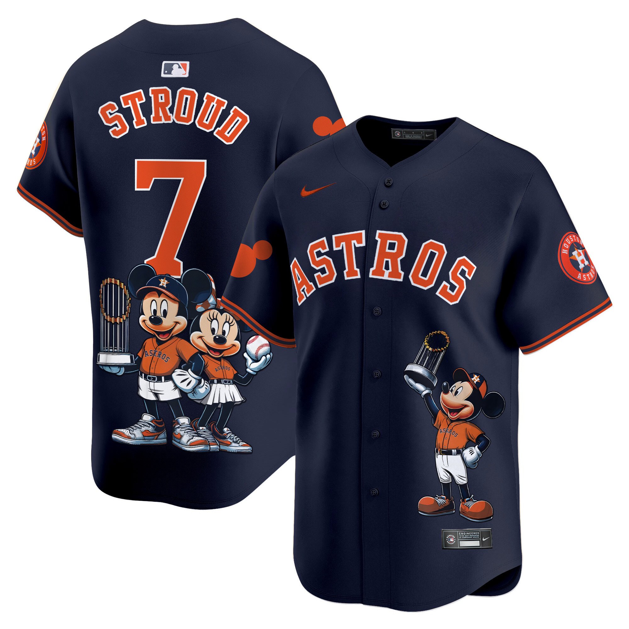 CJ StroudUnisex Houston Astros Mickey Houston Vapor Premier Limited Alternate Jersey - Printed