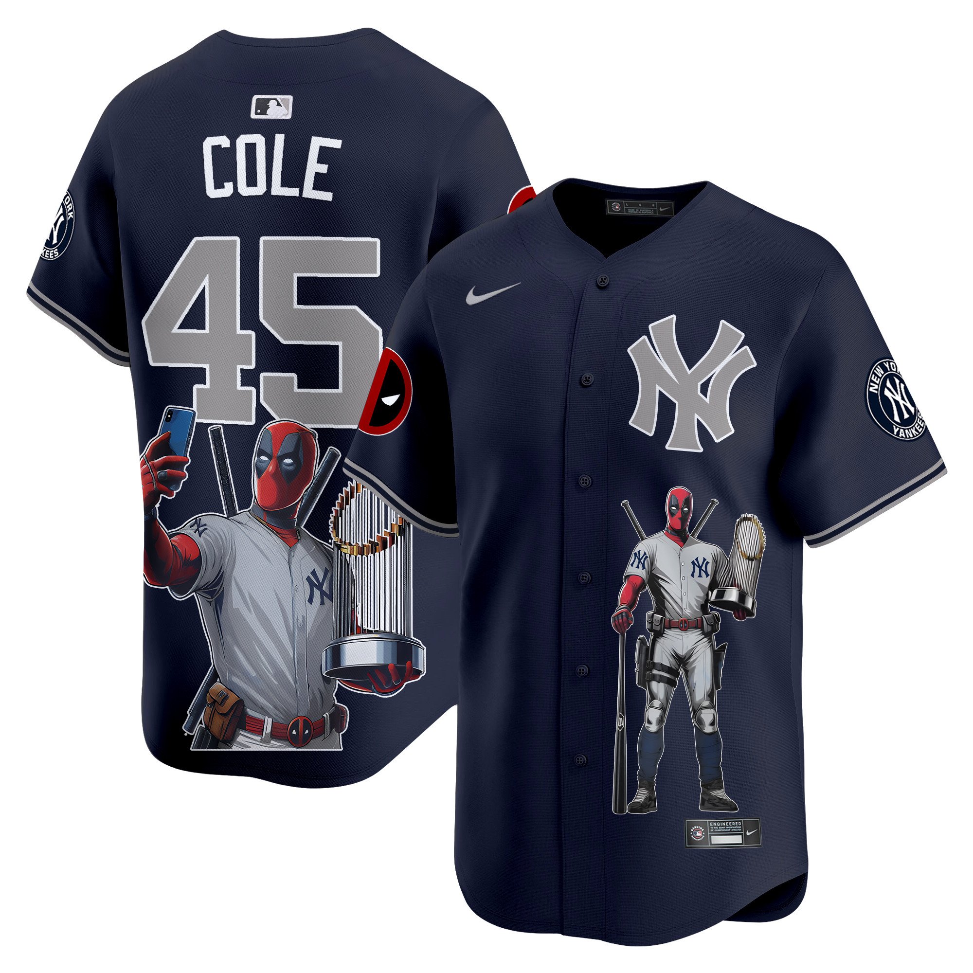 Gerrit ColeUnisex New York Yankees Deadpool Premier Limited Alternate Jersey - Printed