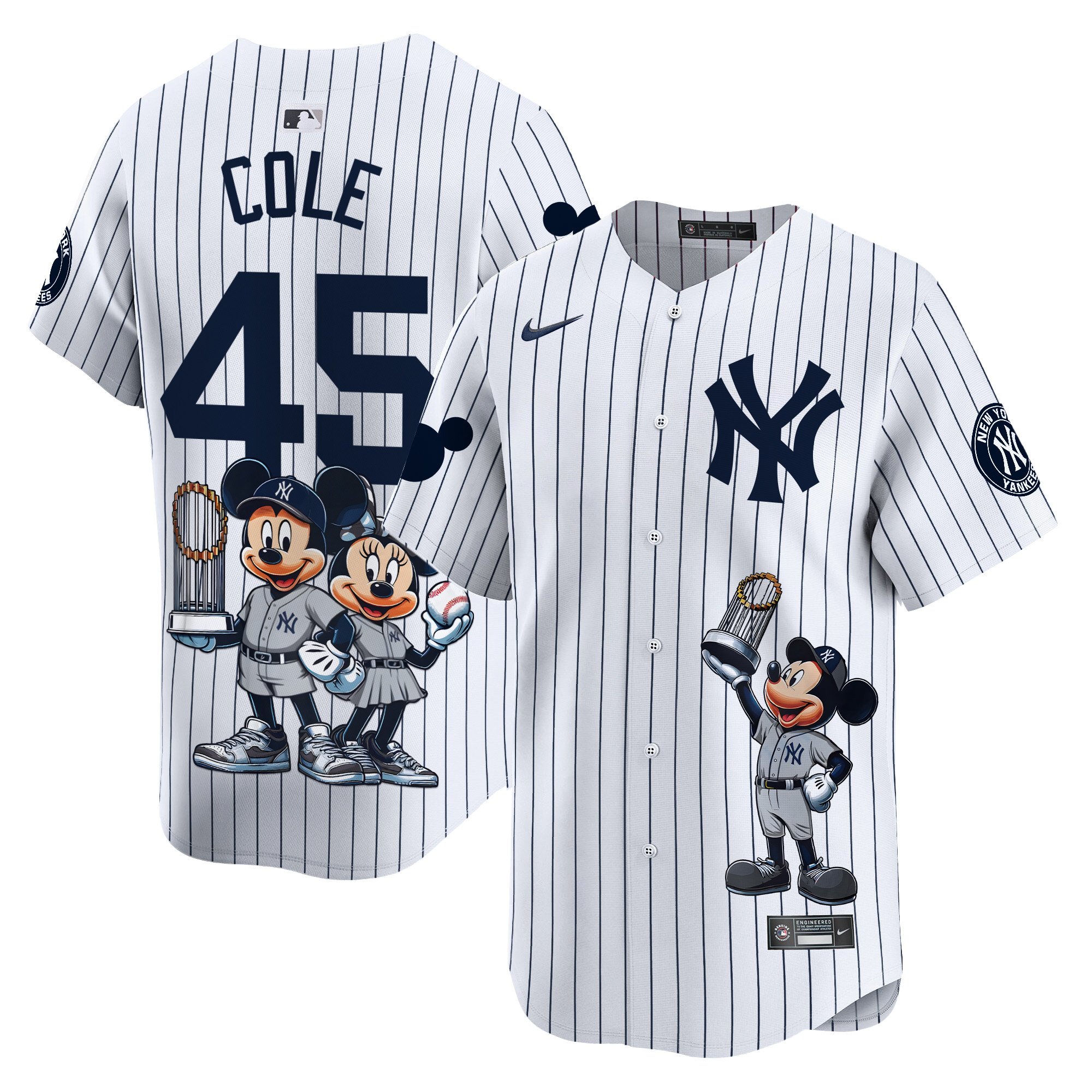 Gerrit ColeUnisex New York Yankees Mickey Vapor Premier Limited White Jersey - Printed