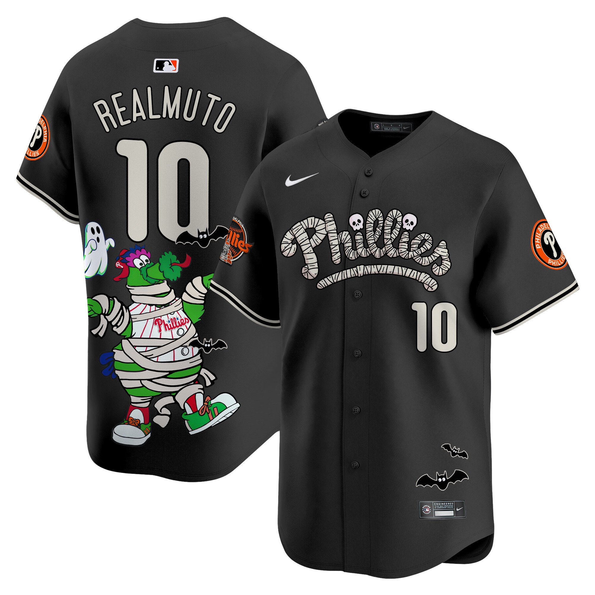J.T.RealmutoUnisex Philadelphia Phillies Phanatic Halloween Vapor Limited Black Jersey - Printed