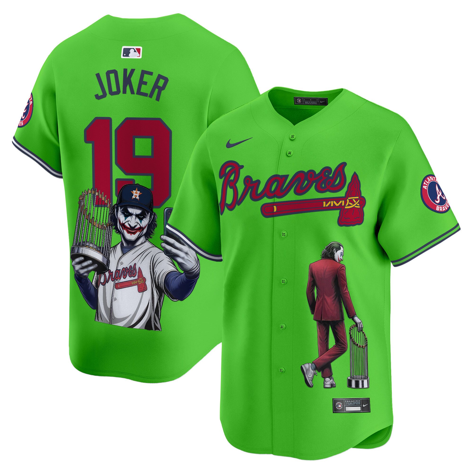 JokerUnisex Atlanta Braves Joker Vapor Premier Limited Green Jersey - Printed