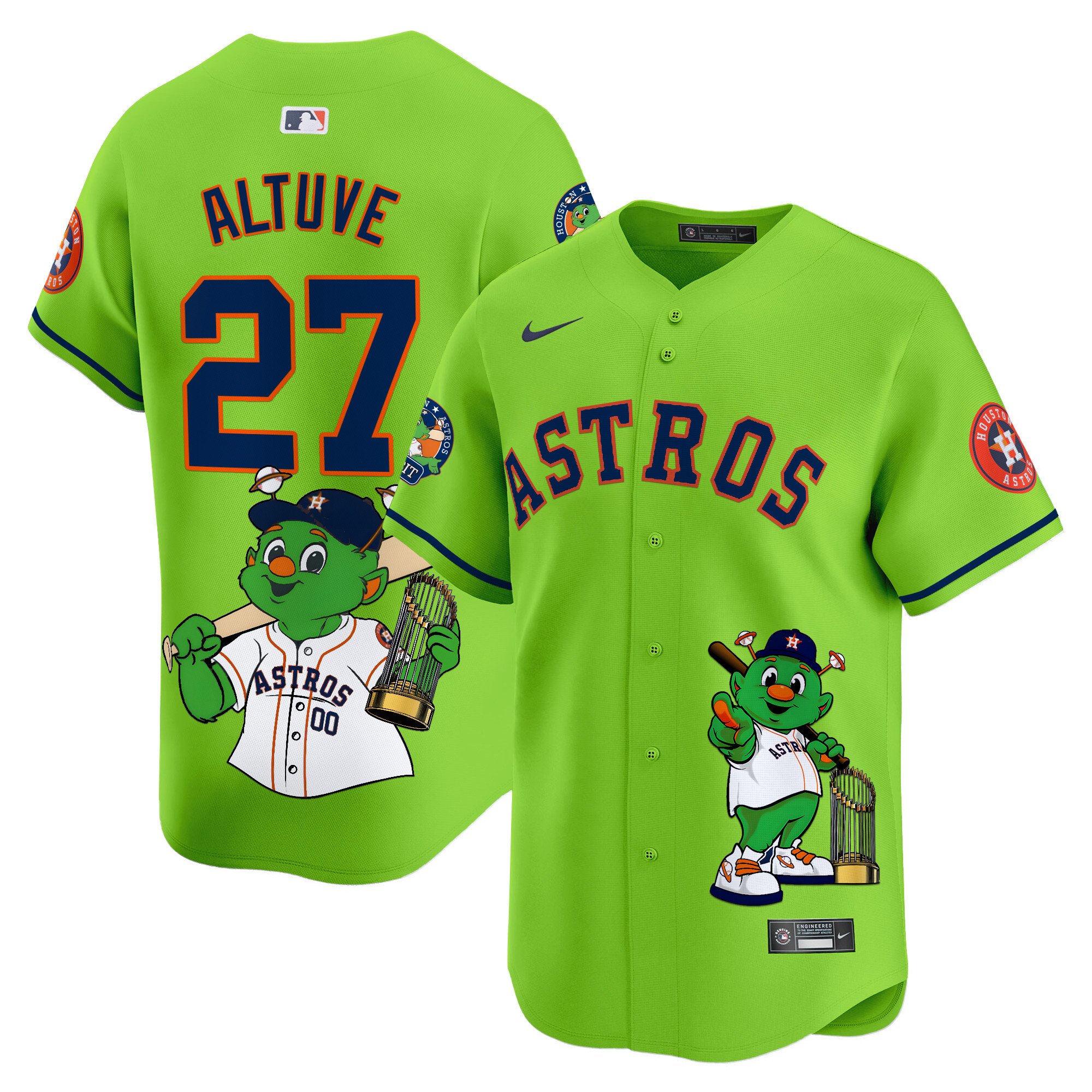 JosÃˆ AltuveUnisex Houston Astros Orbit Vapor Premier Limited Green Jersey - Printed