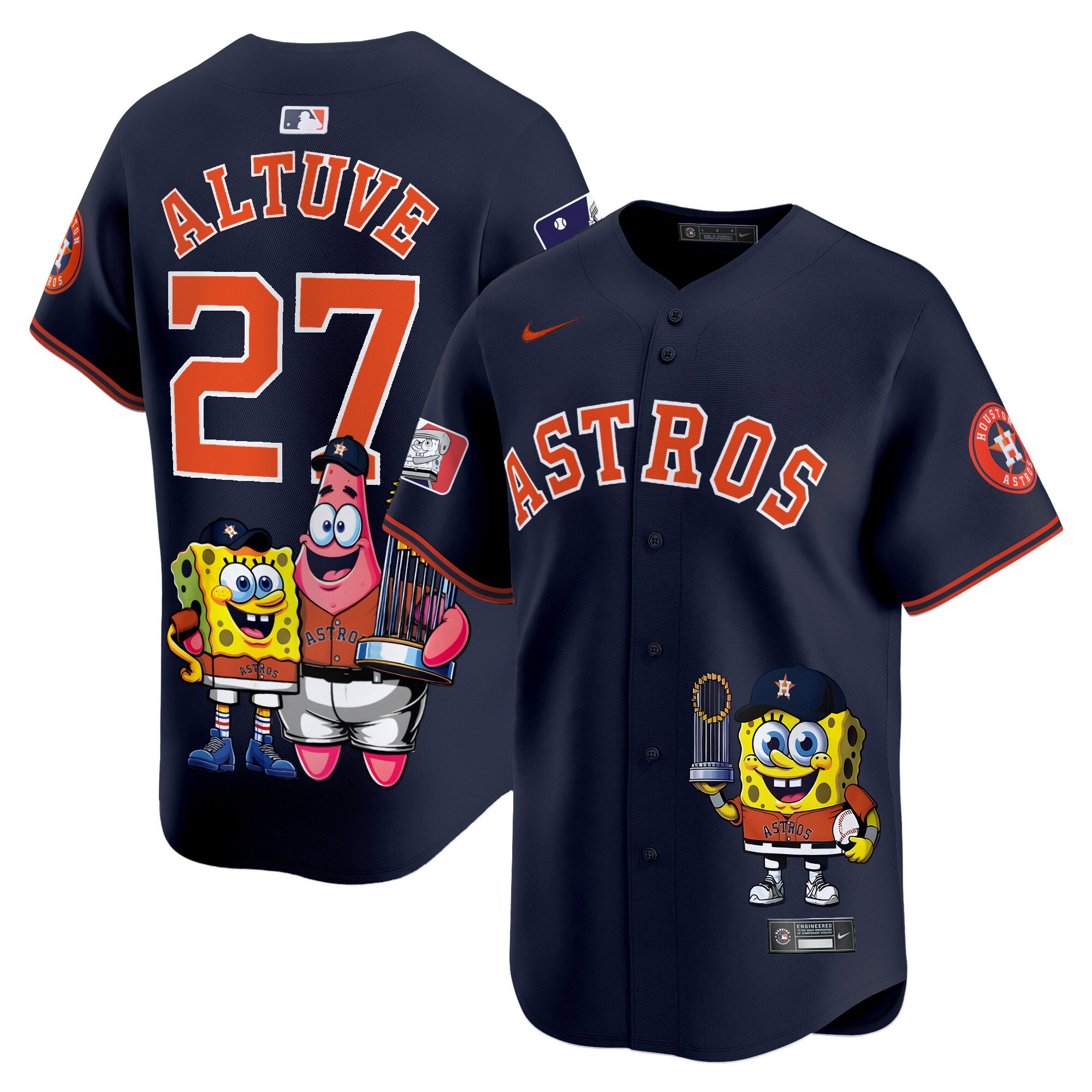 JosÃˆ AltuveUnisex Houston Astros SpongeBob SquarePants Vapor Premier Limited Alternate Jersey - Printed