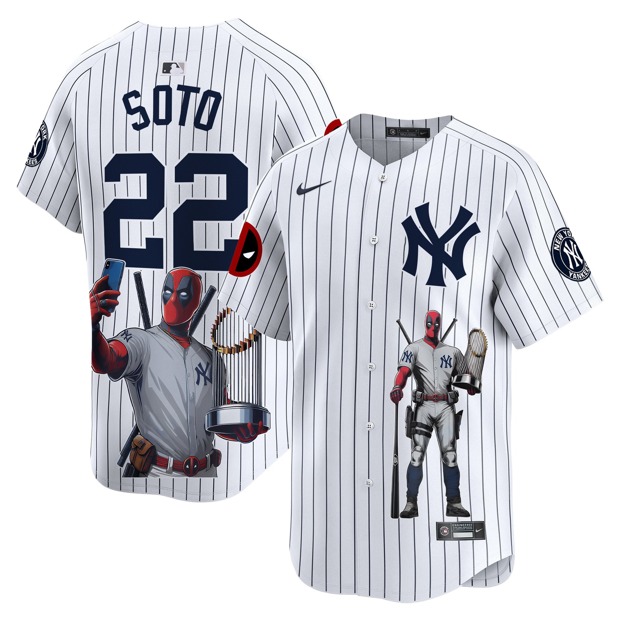 Juan SotoUnisex New York Yankees Deadpool Premier Limited White Jersey - Printed