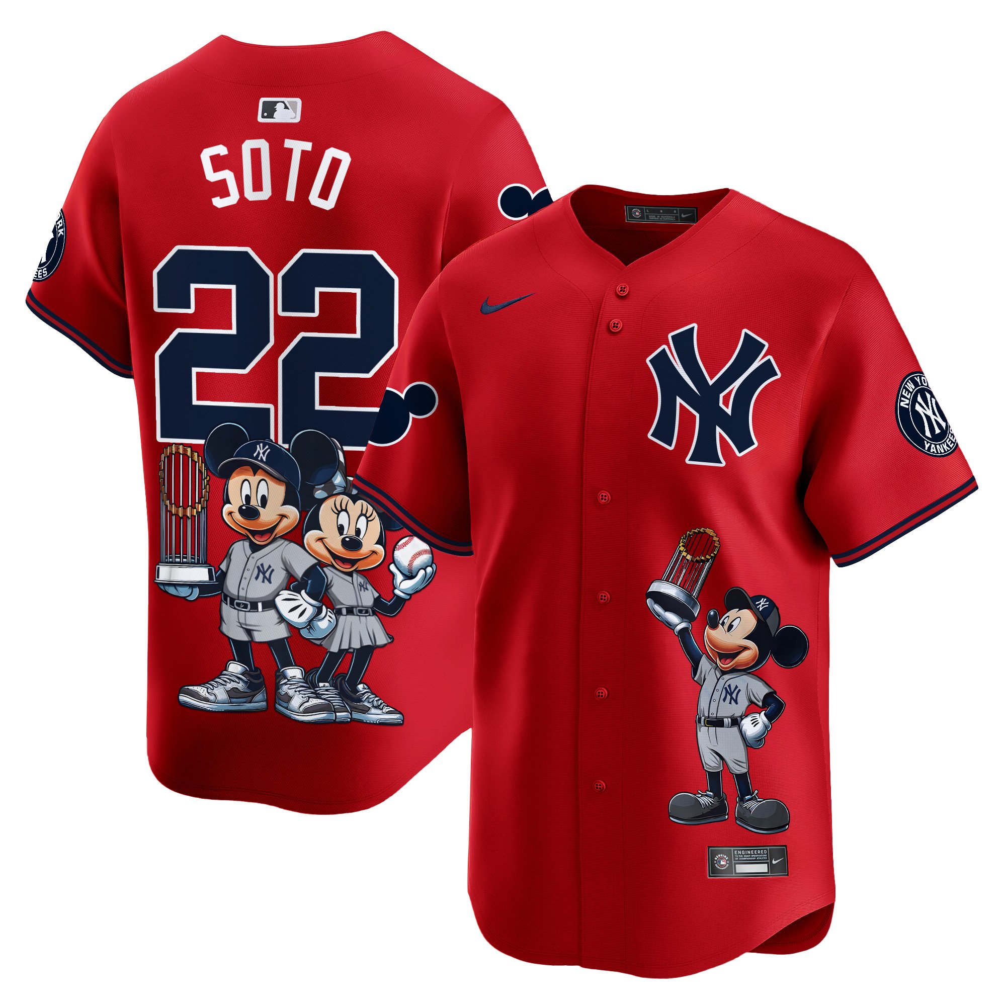 Juan SotoUnisex New York Yankees Mickey Vapor Premier Limited Red Jersey - Printed