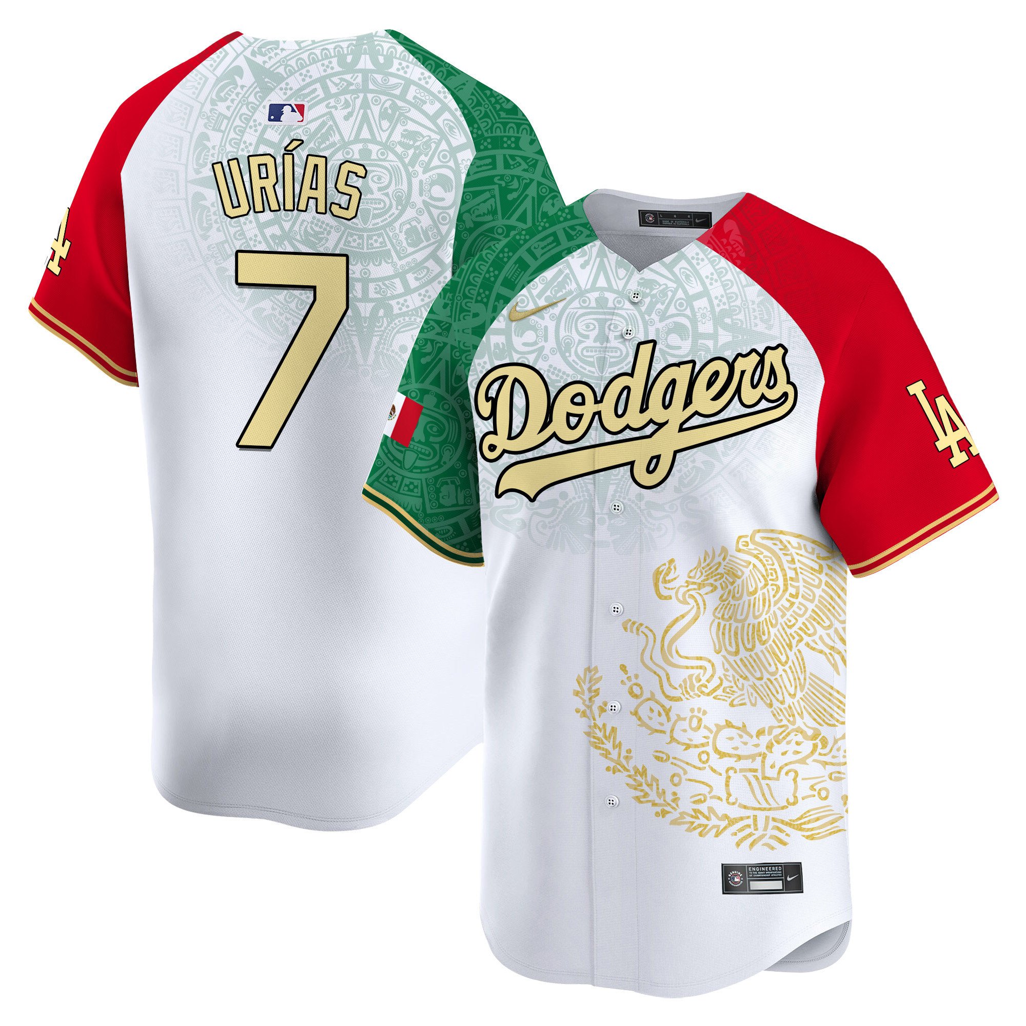 Julio UrÃŒasUnisex Los Angeles Dodgers Mexico Vapor Premier Limited Alternate Jersey - Printed