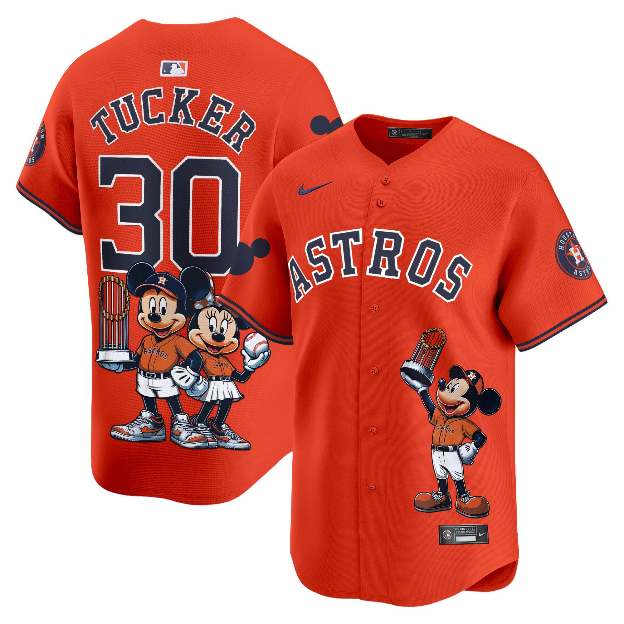 Kyle TuckerUnisex Houston Astros Mickey Houston Vapor Premier Limited Orange Jersey - Printed
