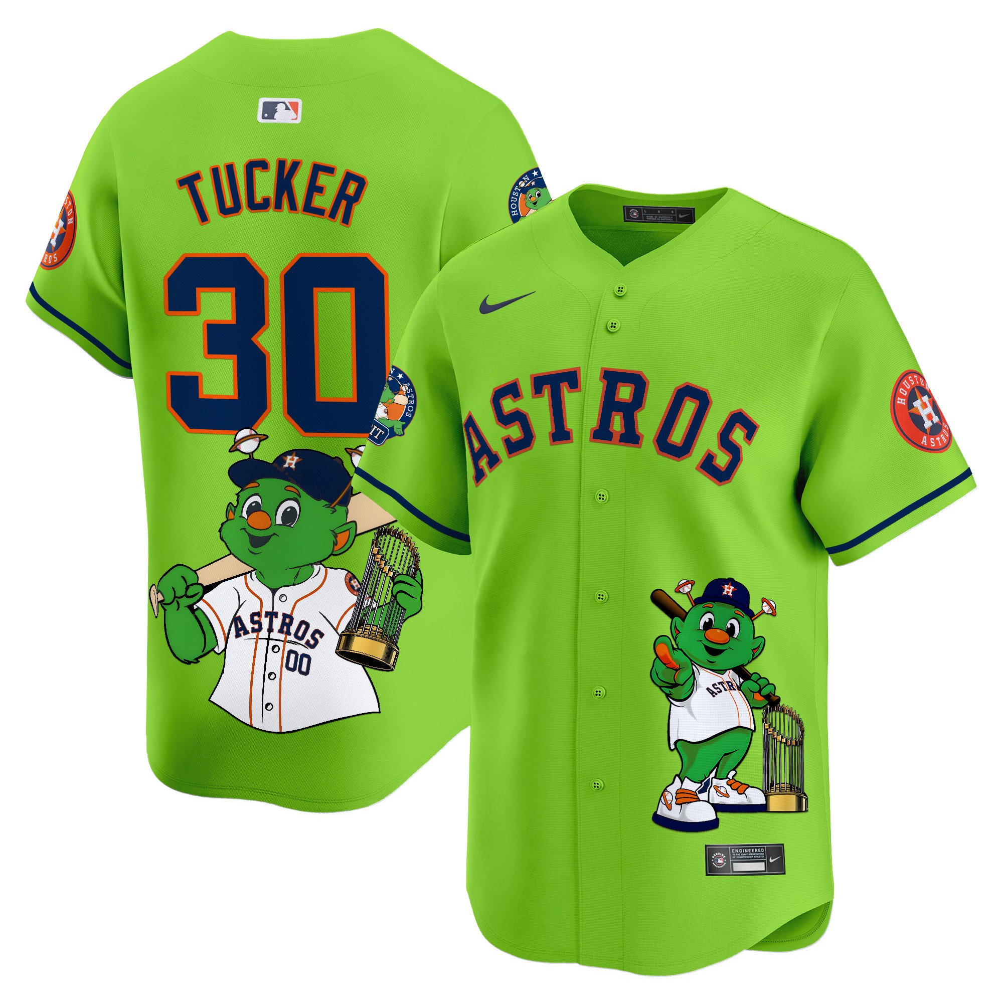 Kyle TuckerUnisex Houston Astros Orbit Vapor Premier Limited Green Jersey - Printed