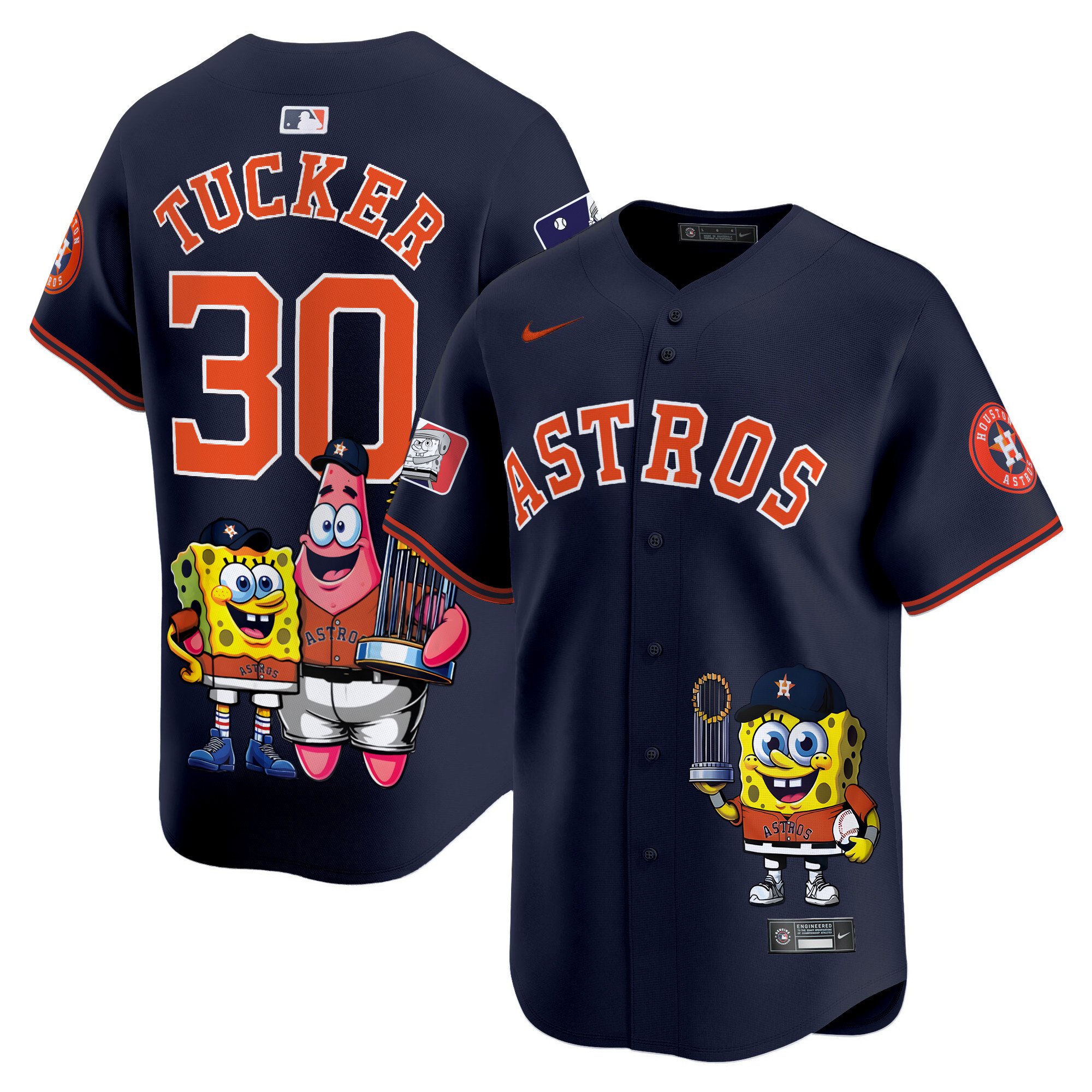 Kyle TuckerUnisex Houston Astros SpongeBob SquarePants Vapor Premier Limited Alternate Jersey - Printed
