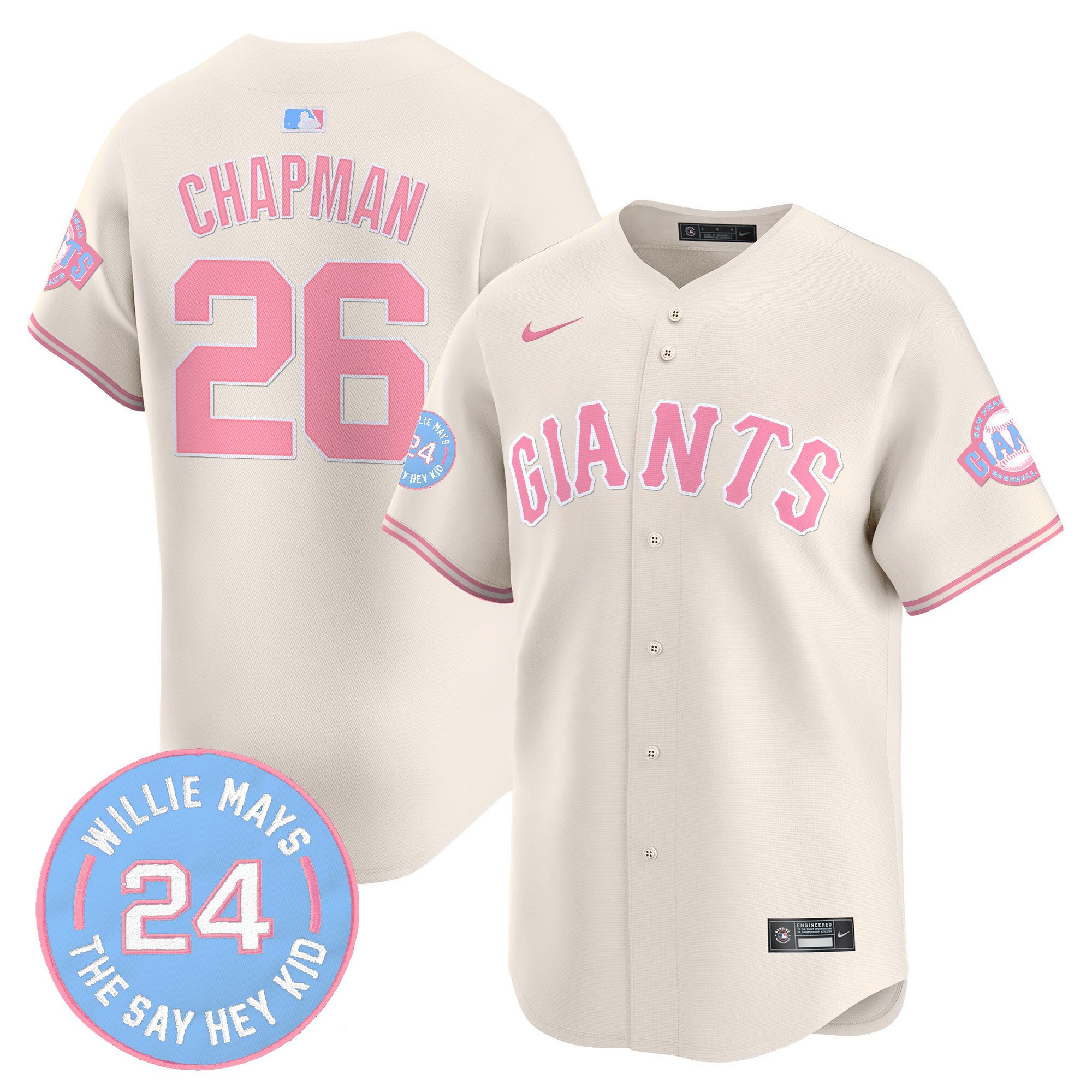 Matt ChapmanUnisex San Francisco Giants Bubblegum Pink Vapor Premier Limited Cream Jersey - All Stitched