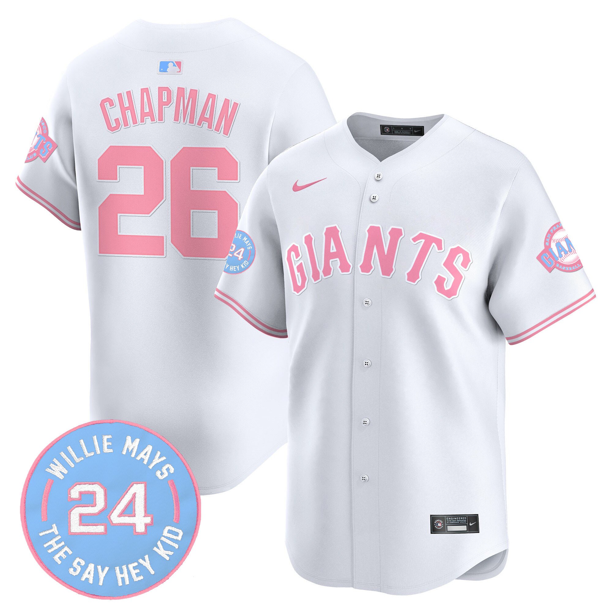 Matt ChapmanUnisex San Francisco Giants Bubblegum Pink Vapor Premier Limited White Jersey - All Stitched