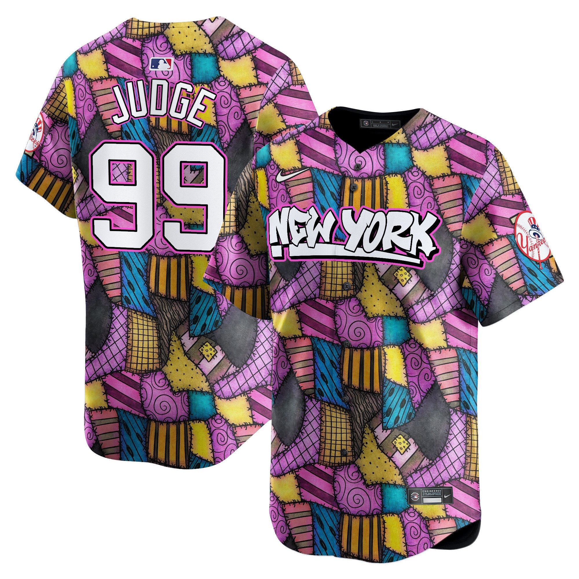 Men Aaron Judge New York Yankees Patchwork Scraps Style Vapor Premier Limited Jersey - Printed