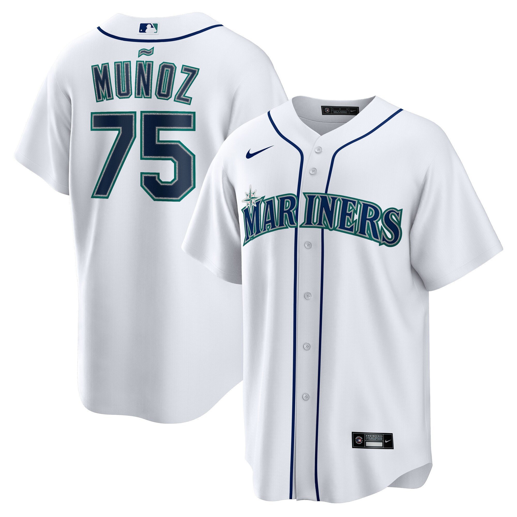 Men AndrÃˆs MuÃ’oz Seattle Mariners Cool Base Jersey - White - All Stitched