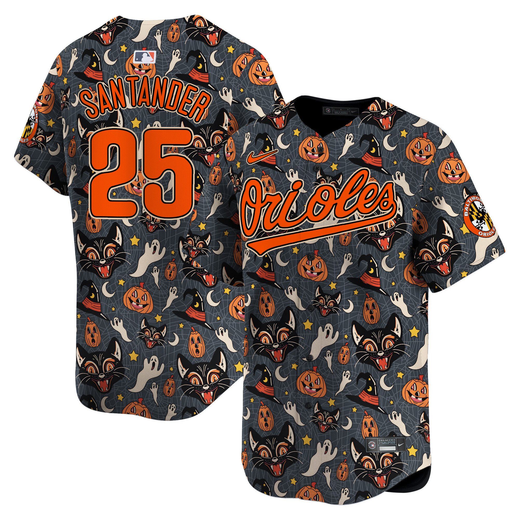 Men Anthony Santander Baltimore Orioles Halloween Vapor Premier Limited Jersey - Printed