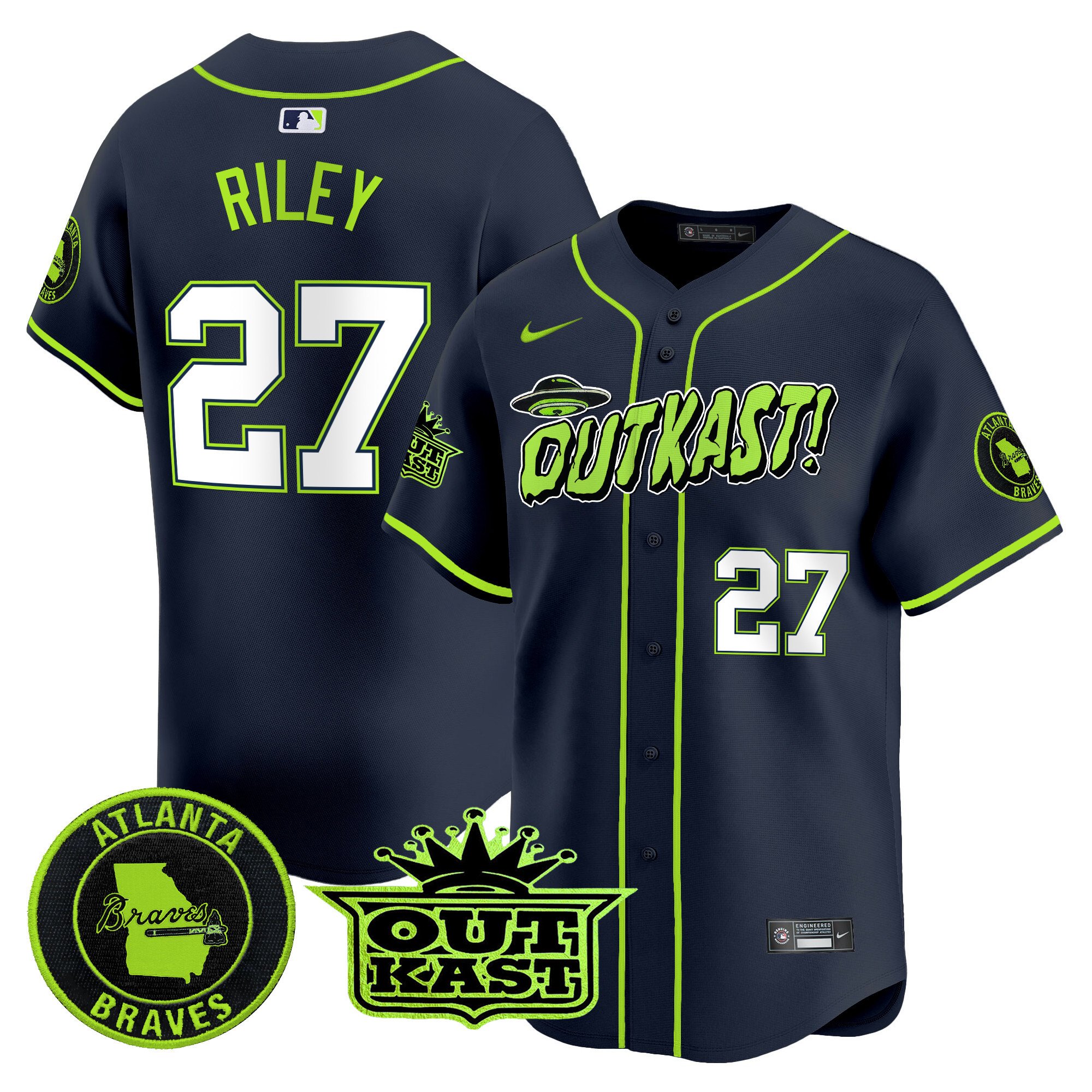 Men Austin Riley Atlanta Braves Atliens Vapor Premier Limited Jersey V3 - All Stitched