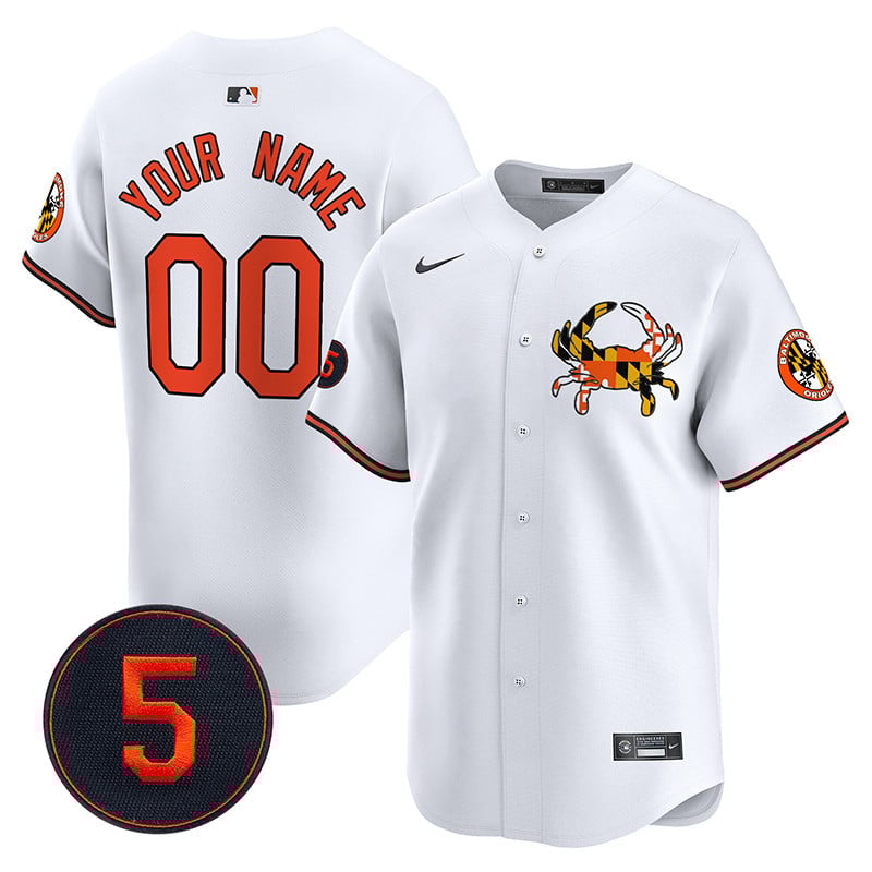 Men Baltimore Orioles Robinson Patch Vapor Premier Limited Custom White Jersey V3 - All Stitched