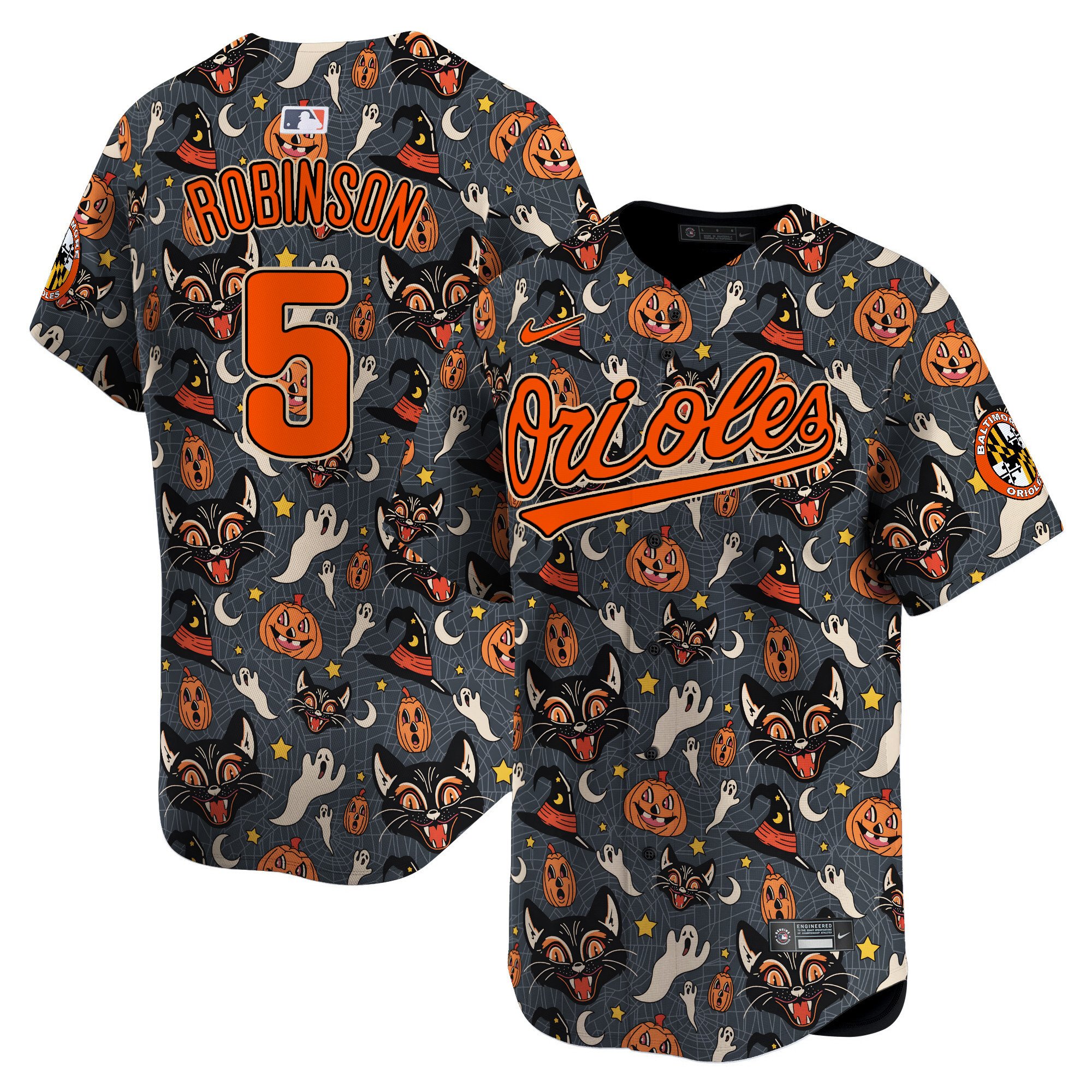 Men Brooks Robinson Baltimore Orioles Halloween Vapor Premier Limited Jersey - Printed
