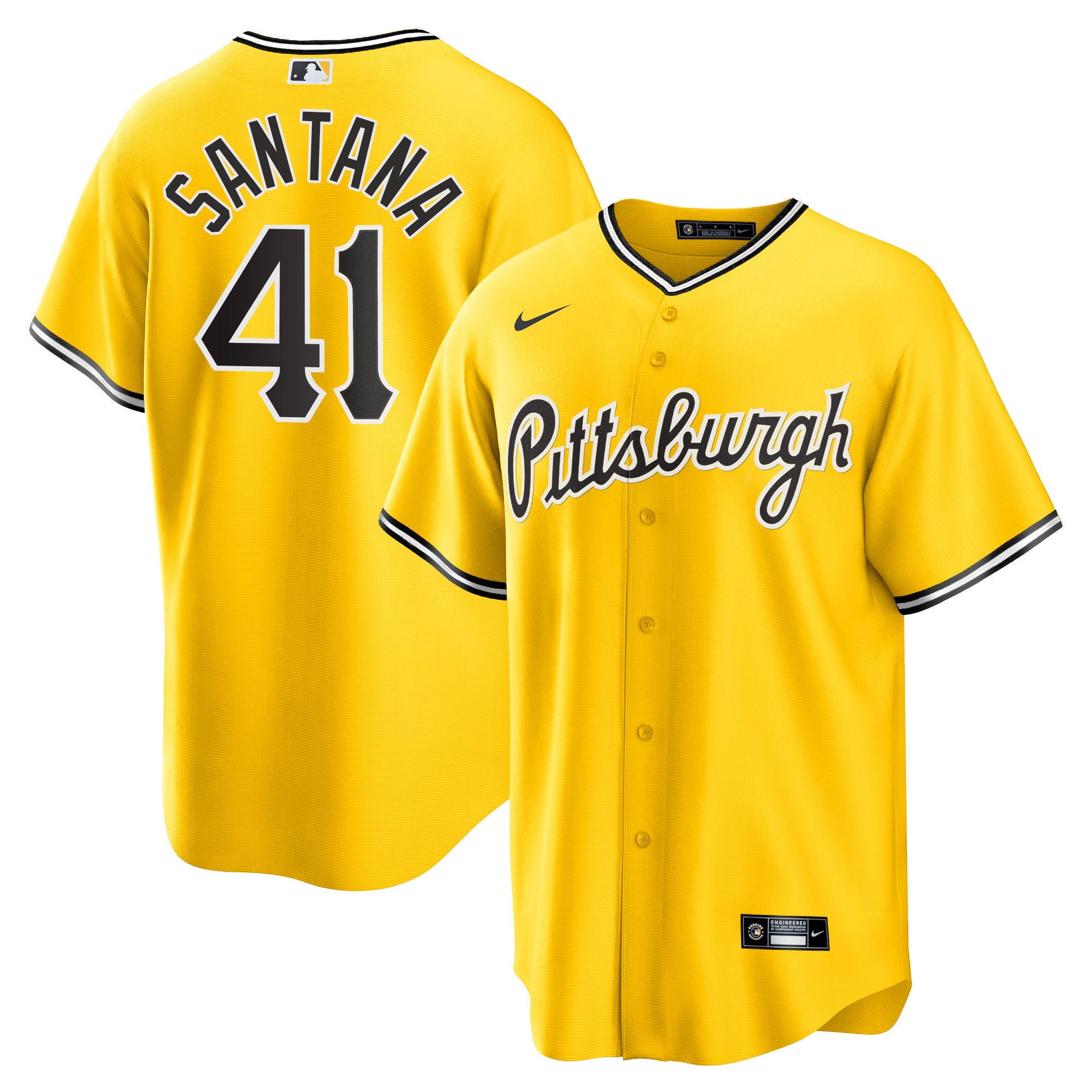 Men Carlos Santana Pittsburgh Pirates 2023 Cool Base Fan Made Jersey - All Stitched