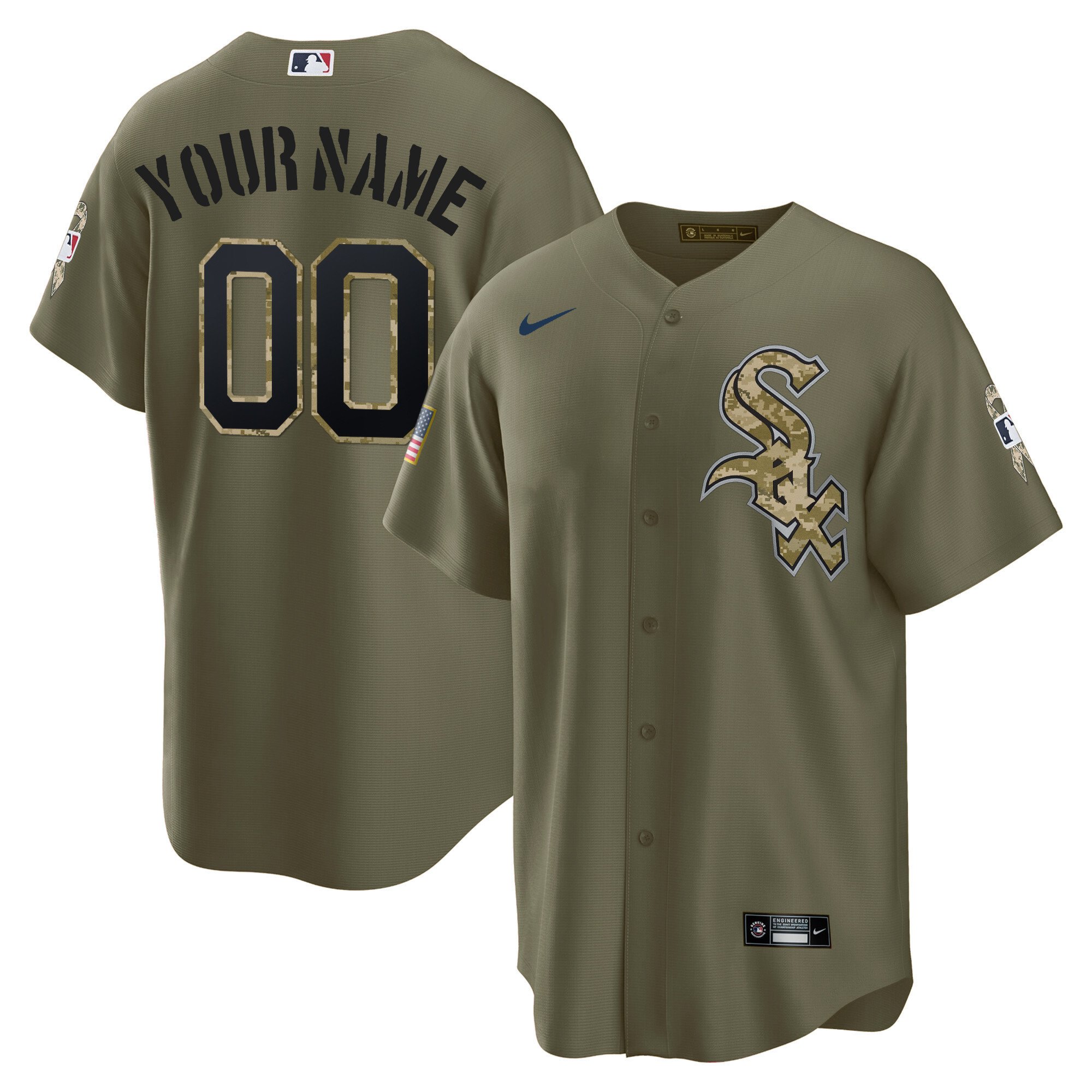 Men Chicago White Sox Salute To Service Baseball Custom Salute To Service Jersey Ã± All Stitched