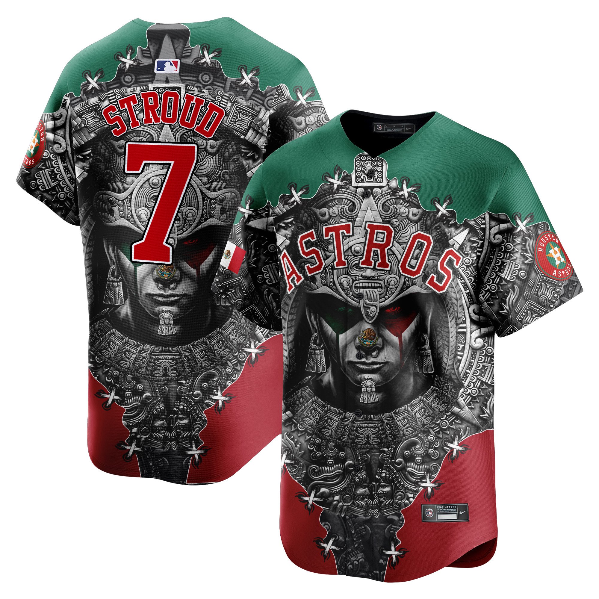 Men CJ Stroud Houston Astros Mexico Vapor Premier Limited Jersey V2- Printed