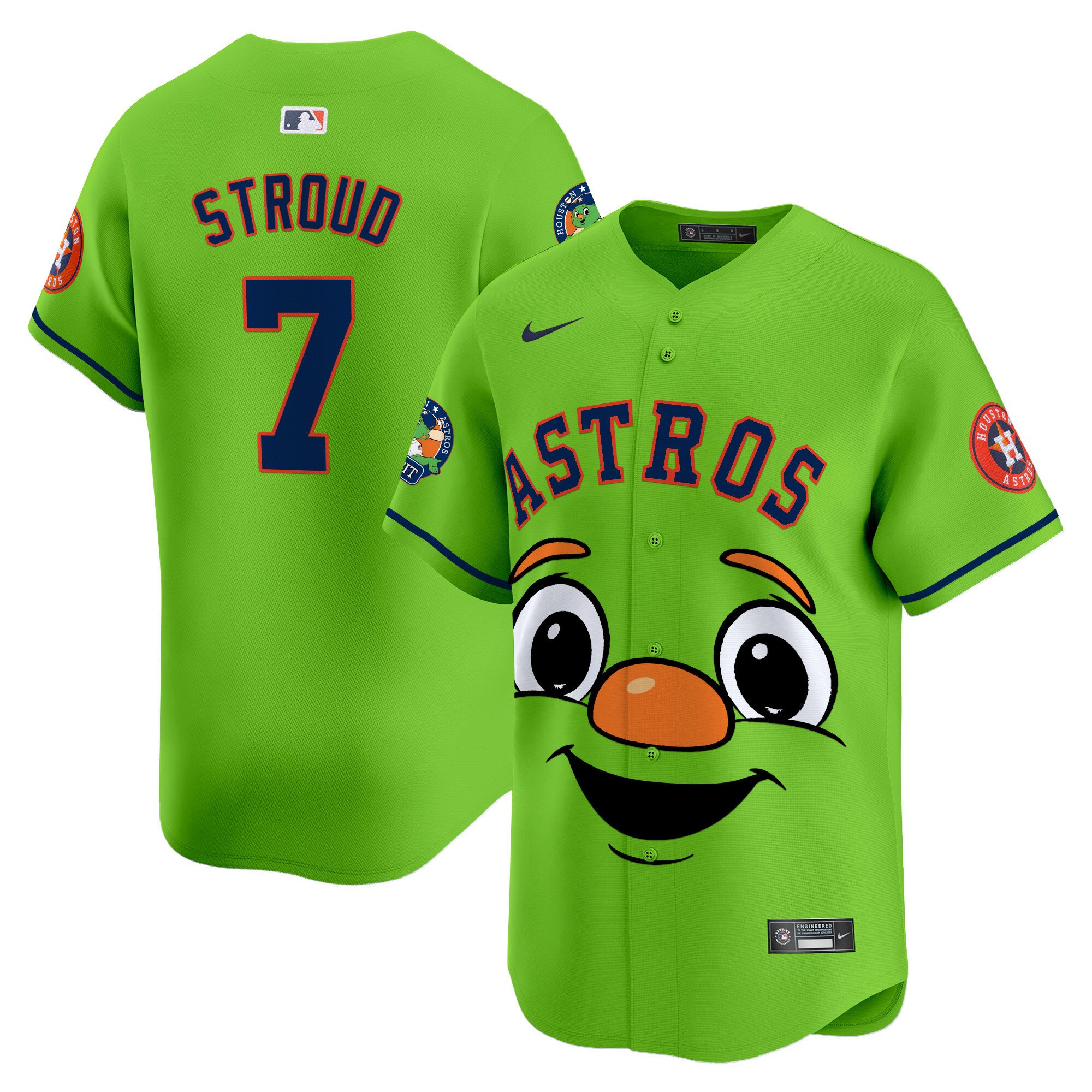 Men CJ Stroud Houston Astros Orbit Vapor Premier Limited Jersey - Printed
