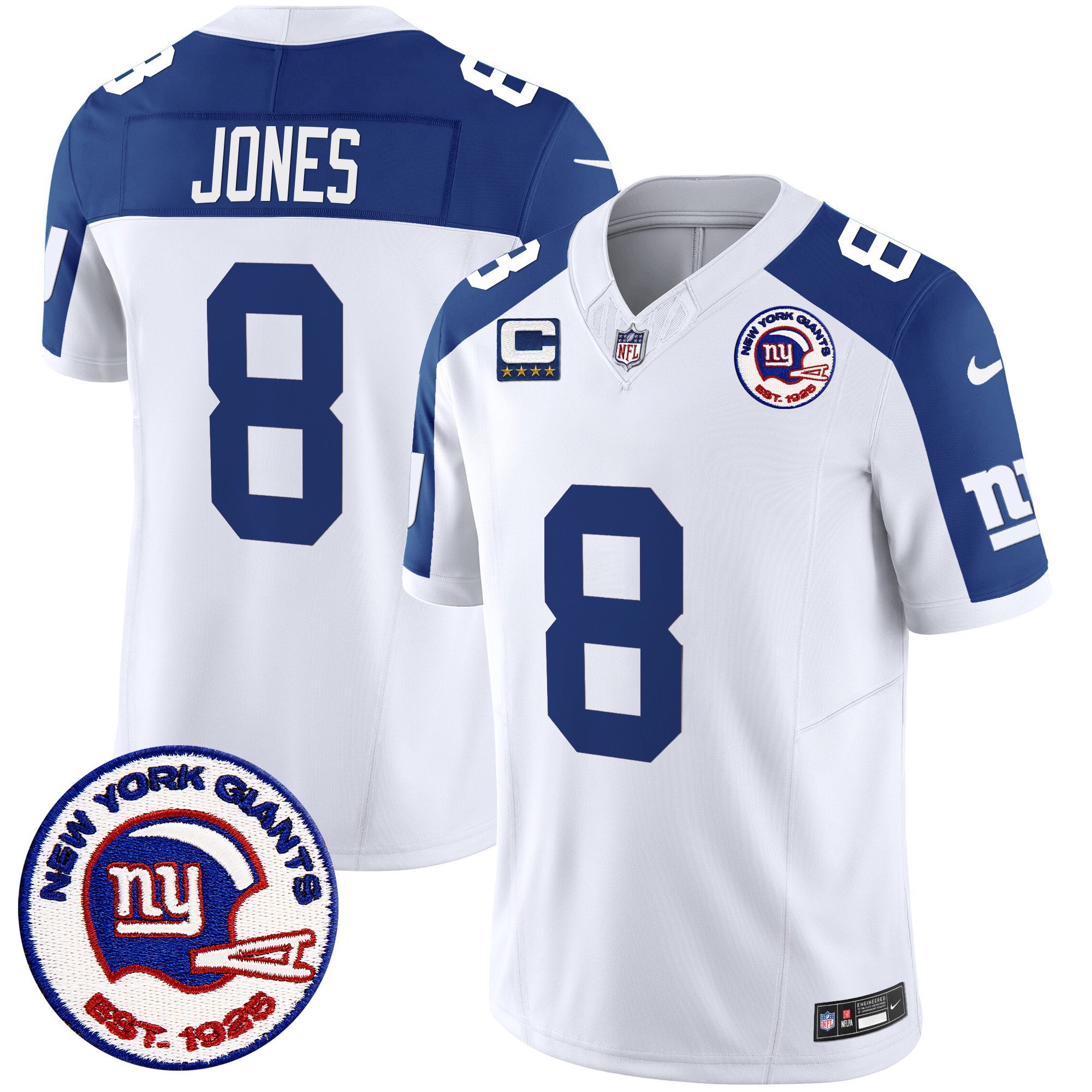 Men Daniel Jones San Francisco Giants 1925 Ptach Inverted Vapor Limited Jersey - All Stitched