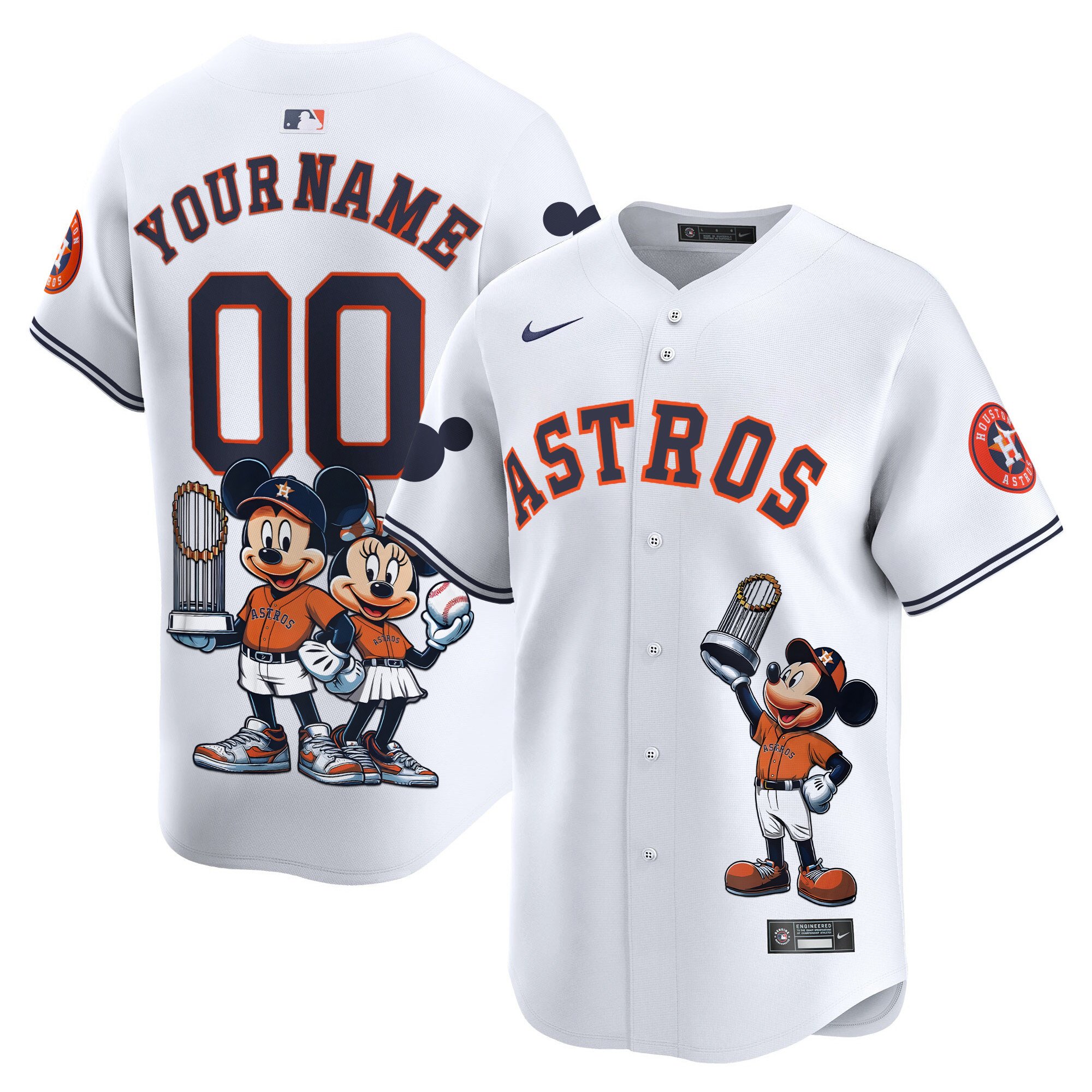 Men Houston Astros Mickey Houston Vapor Premier Limited Custom White Jersey - Printed