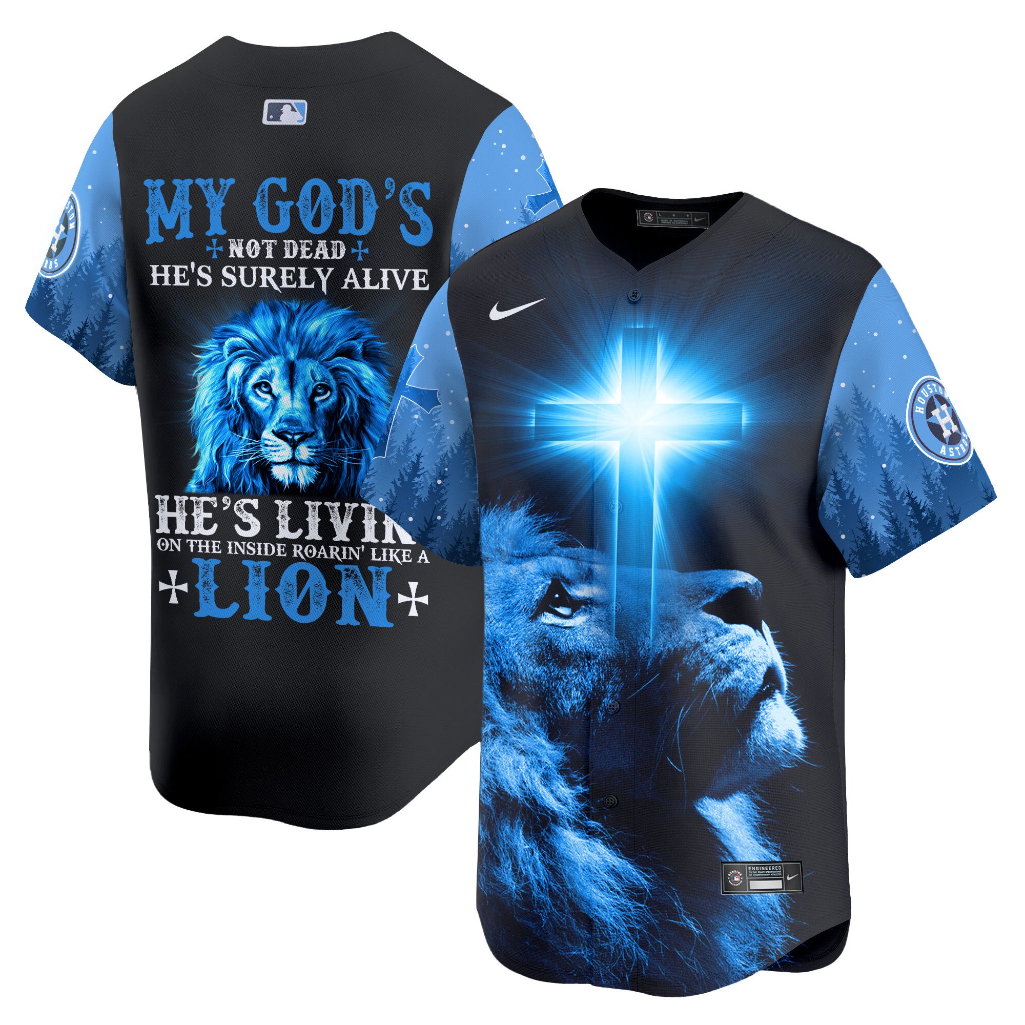 Men Houston Astros My God's Vapor Premier Limited Jersey - Printed