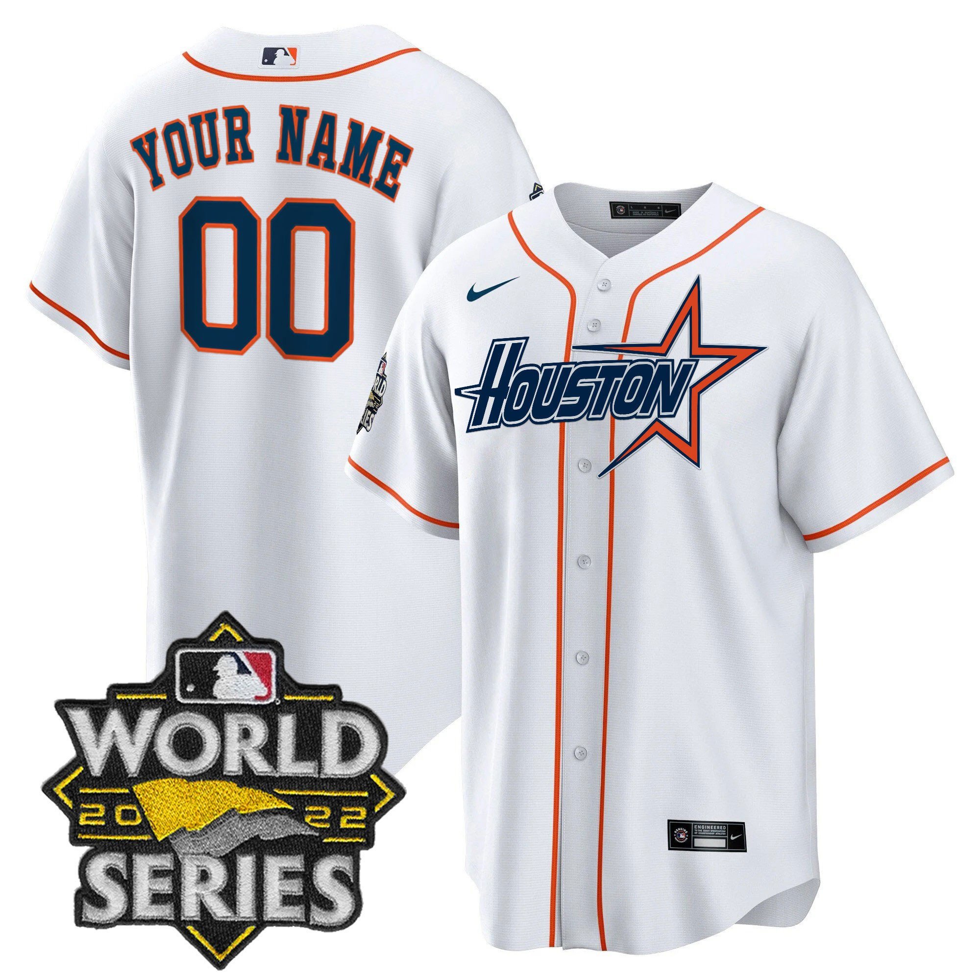 Men Houston Astros World Series Black Gold Special Custom Cool Home Jersey - All Stitched