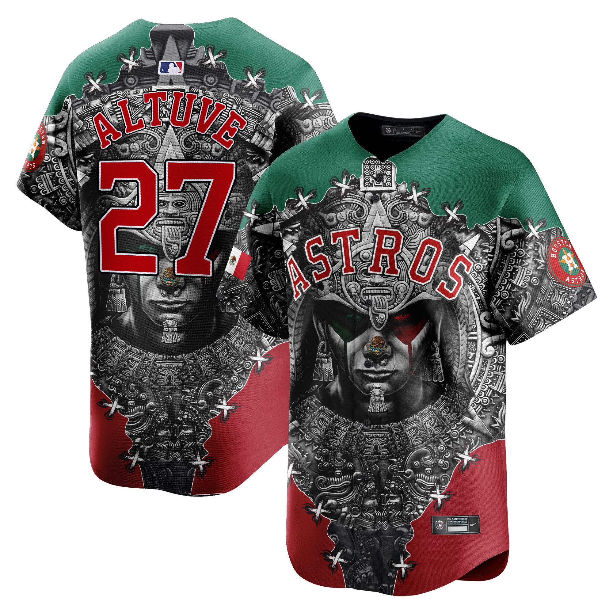 Men JosÃˆ Altuve Houston Astros Mexico Vapor Premier Limited Jersey V2- Printed