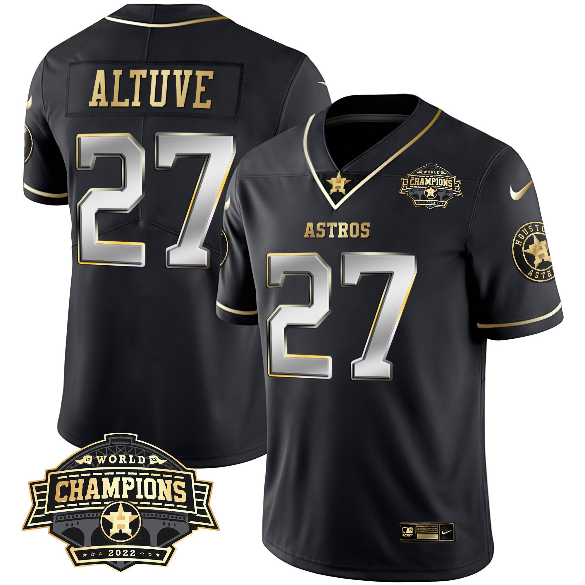 Men JosÃˆ Altuve Men's Houston Astros 2022 Champions Vapor Limited Jersey Ã± All Stitched