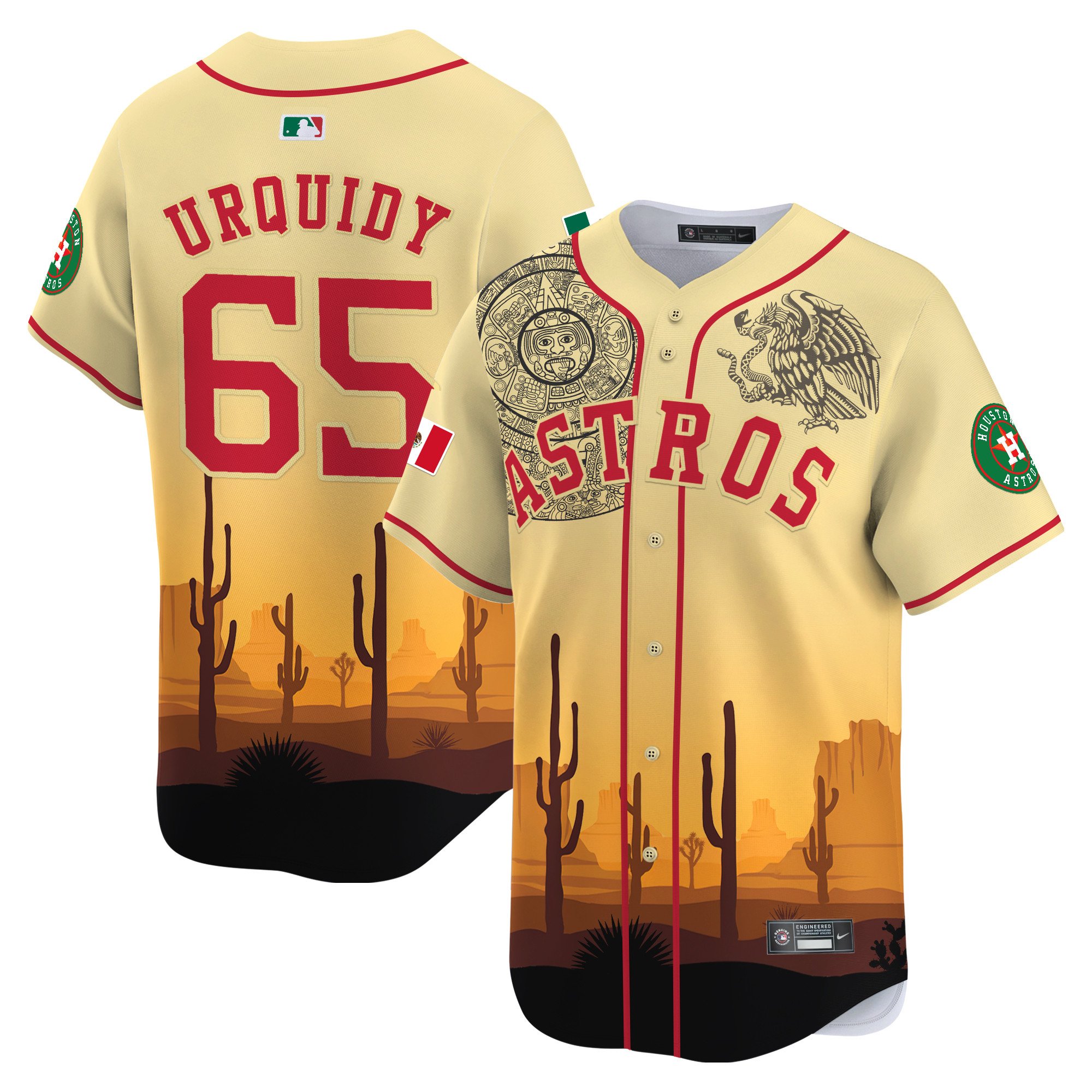 Men Jose Urquidy Houston Astros Mexico Vapor Premier Limited Jersey V4 - Printed