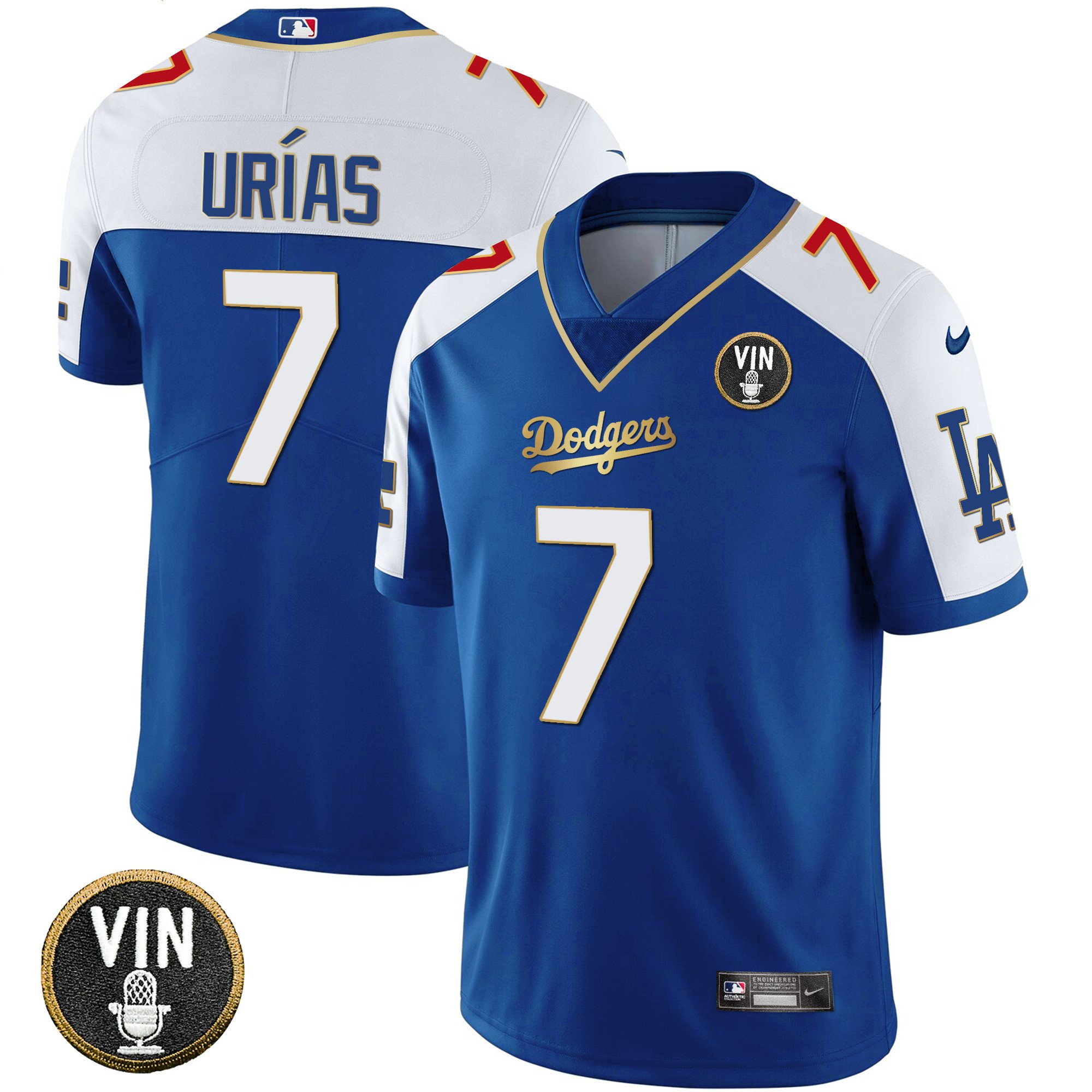 Men Julio UrÃŒas Los Angeles Dodgers 2023 Vapor Royal Gold Jersey - All Stitched