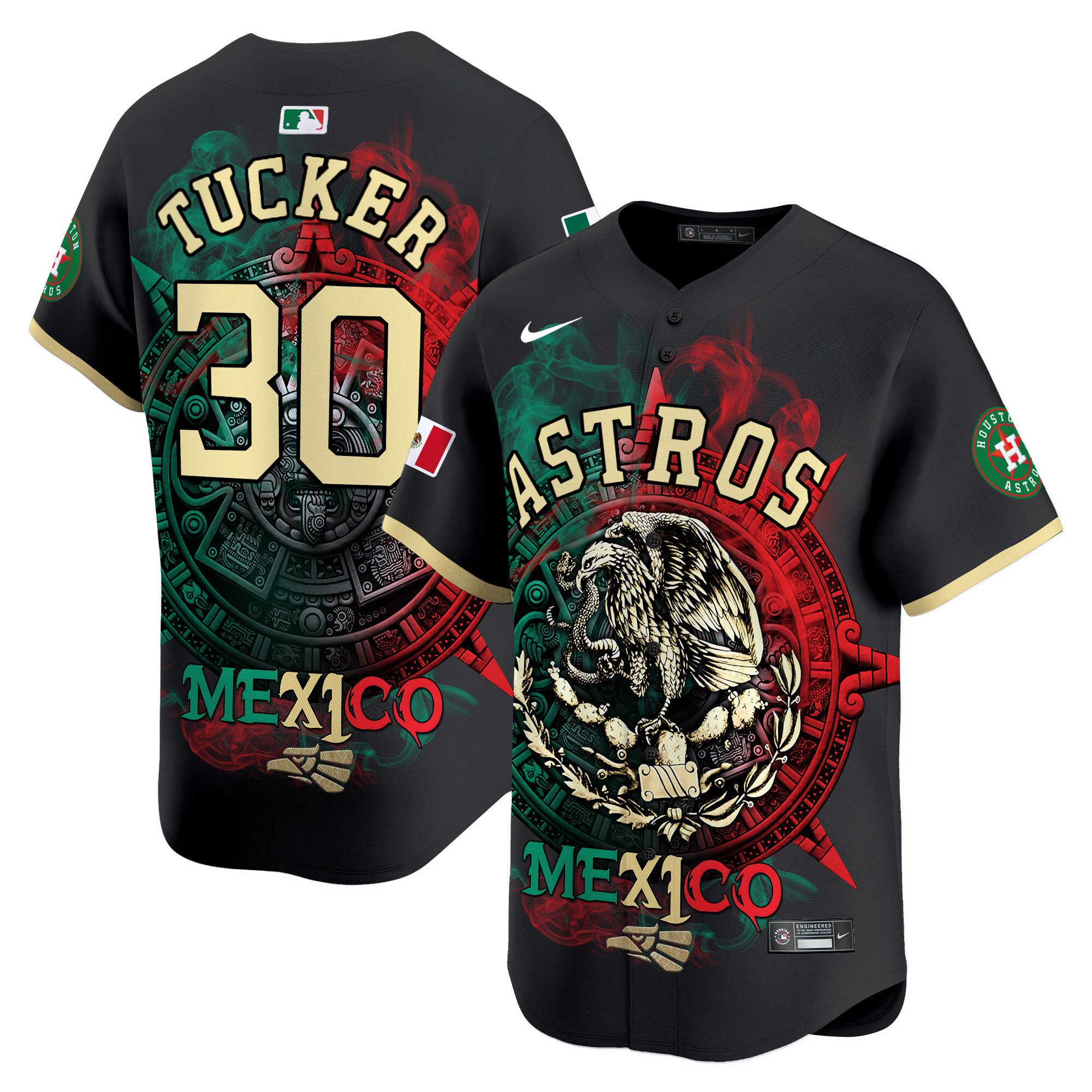 Men Kyle Tucker Houston Astros Aztec Hecho En Mexico Vapor Premier Limited Jersey - Printed