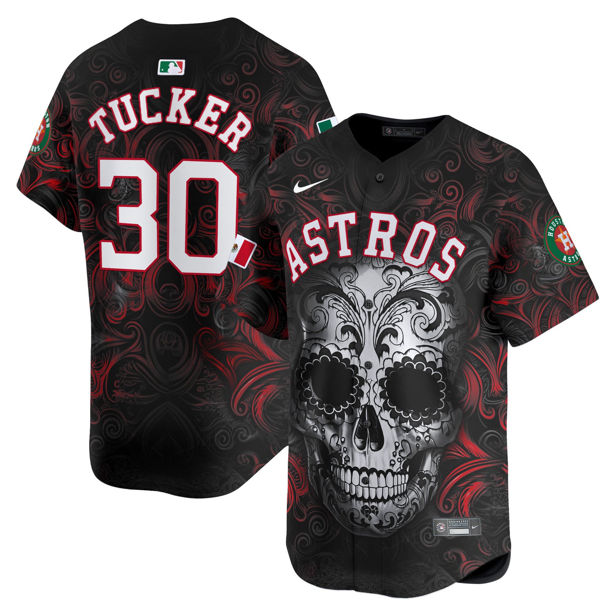 Men Kyle Tucker Houston Astros Mexico Dia de los Muertos Vapor Premier Limited Jersey - Printed