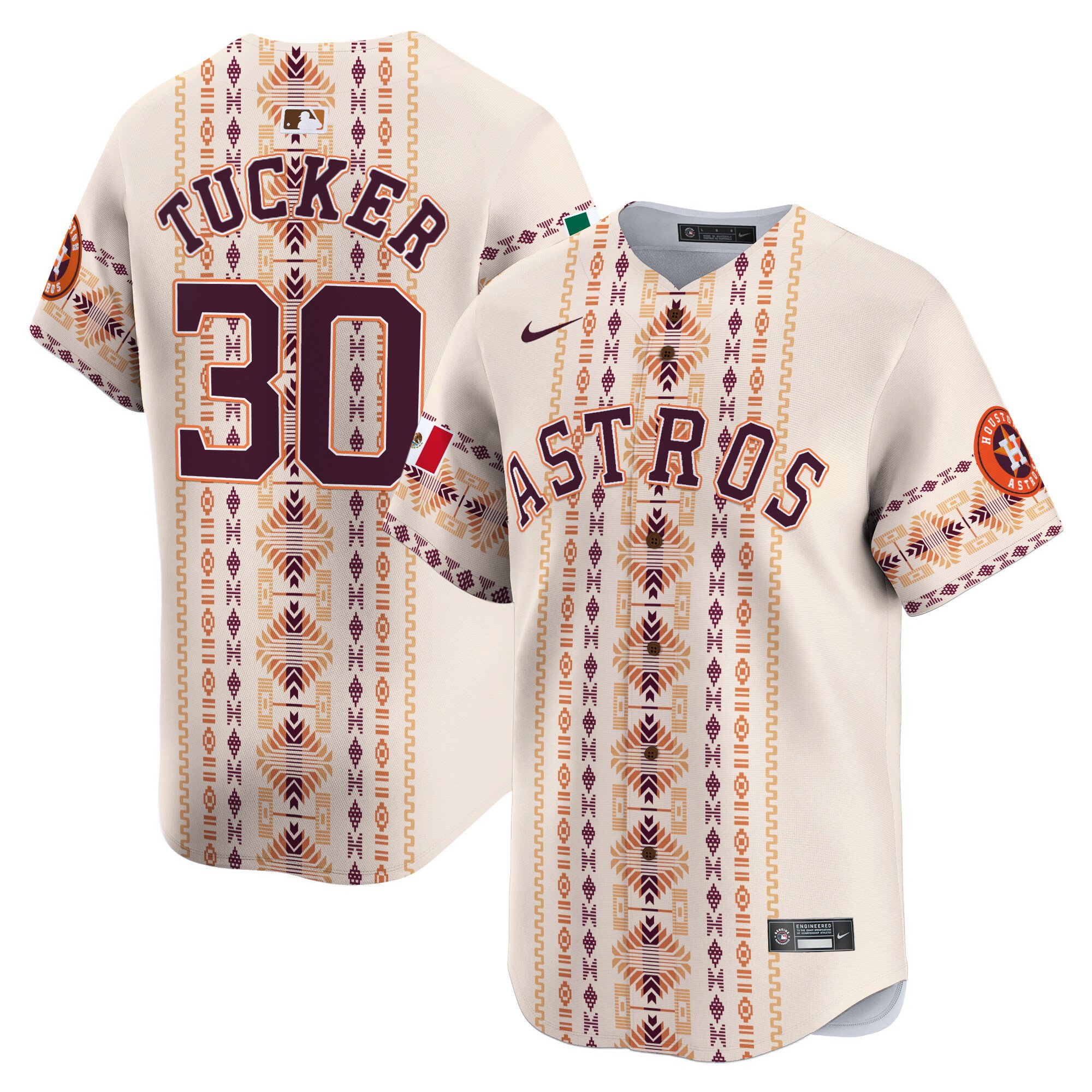 Men Kyle Tucker Houston Astros Mexico Traditional Style Vapor Premier Limited Jersey - Printed