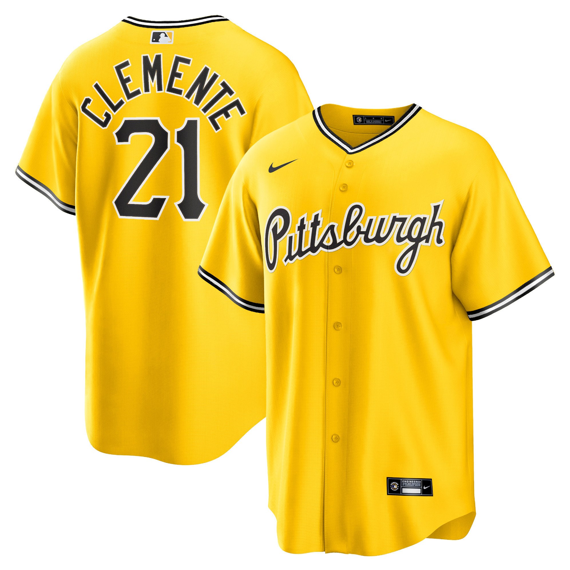 Men Roberto Clemente Pittsburgh Pirates 2023 Cool Base Fan Made Jersey - All Stitched