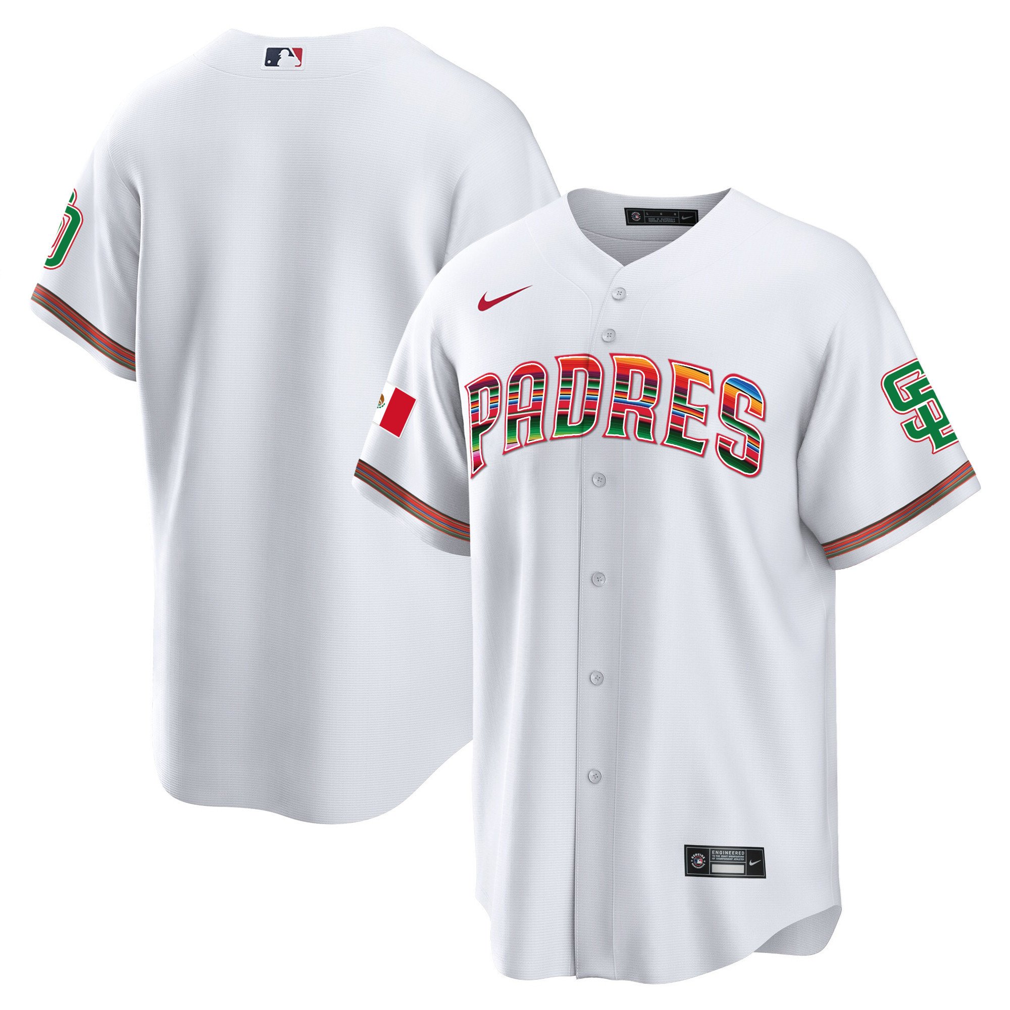 Men San Diego Padres Mexico Cool Base Limited Jersey - All Stitched