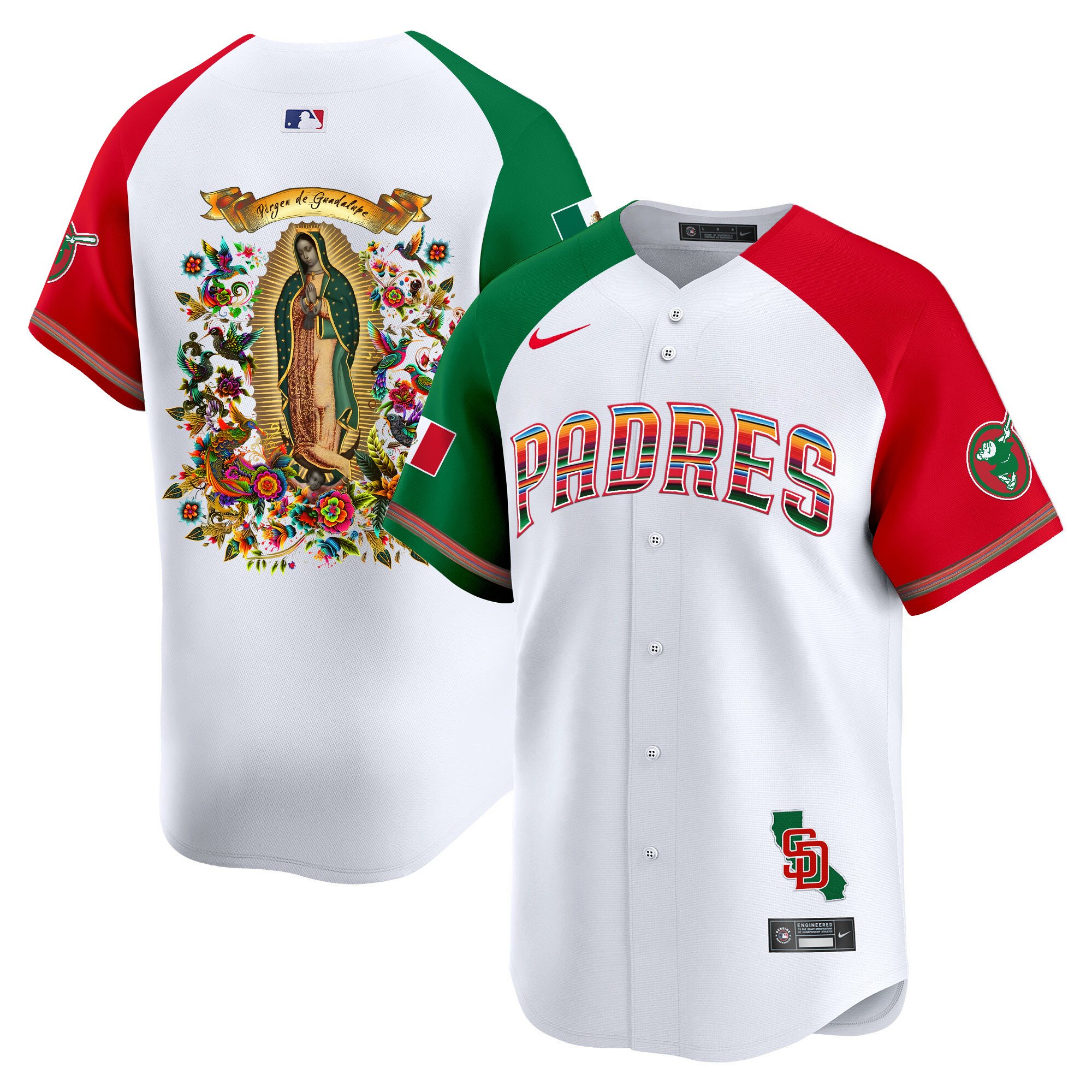 Men San Diego Padres Mexico Guadalupe Vapor Premier Limited Alternate Jersey - Printed