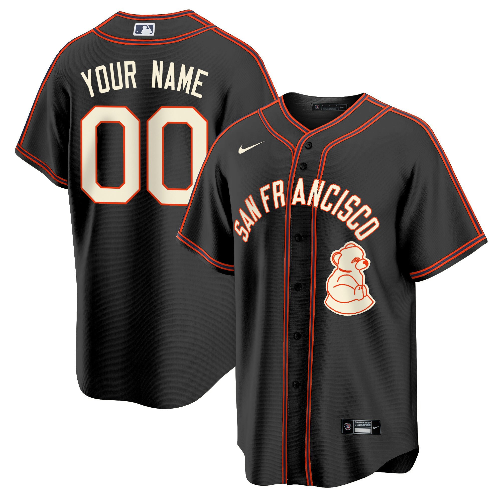 Men San Francisco Giants 2024 Rickwood Classic Vapor Premier Limited Custom Black Jersey - All Stitched