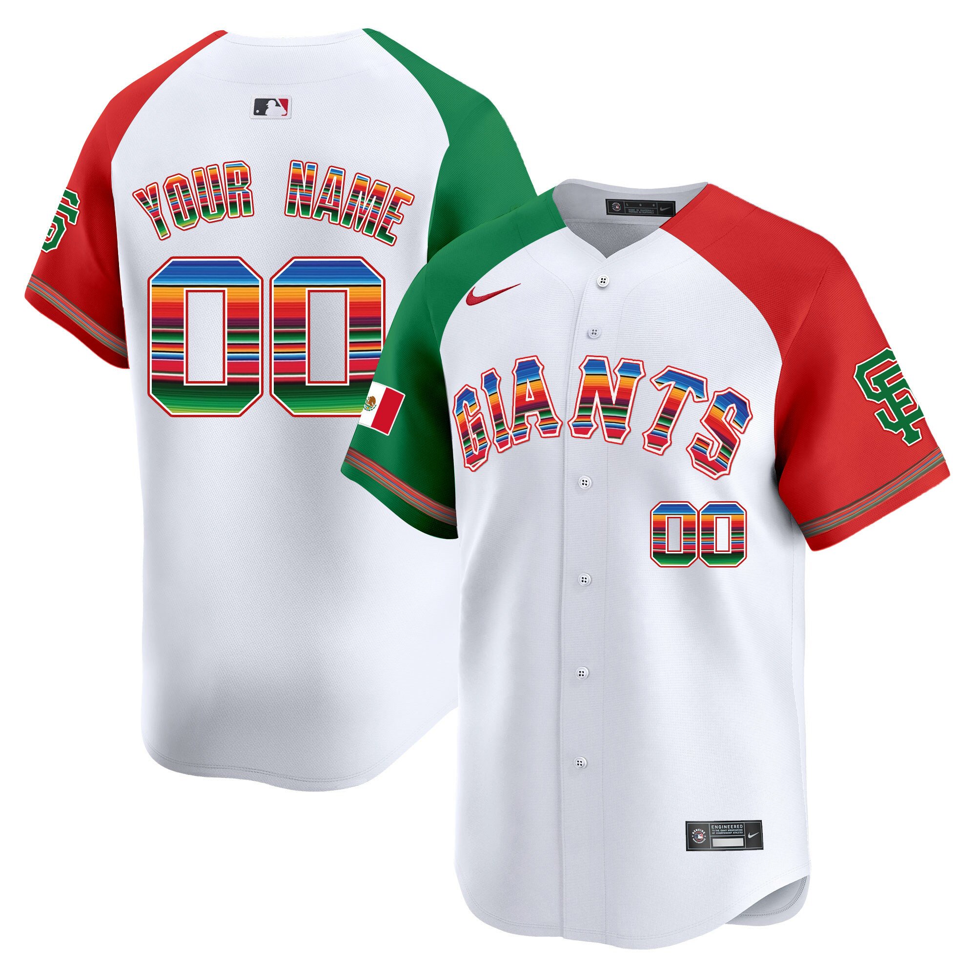 Men San Francisco Giants Mexico Vapor Premier Limited Custom Alternate Jersey - All Stitched