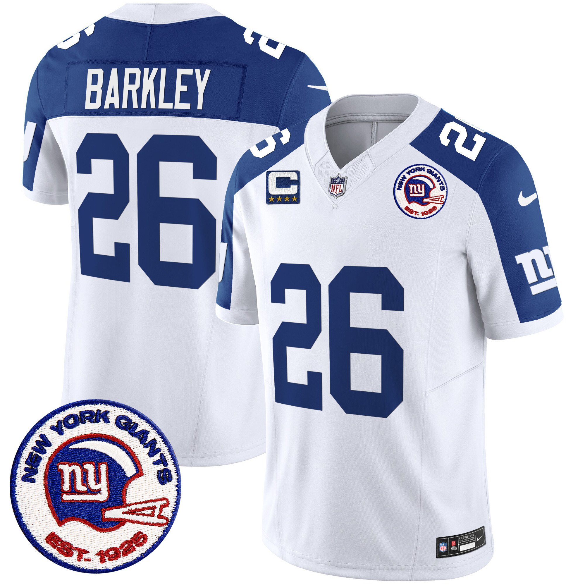 Men Saquon Barkley San Francisco Giants 1925 Ptach Inverted Vapor Limited Jersey - All Stitched