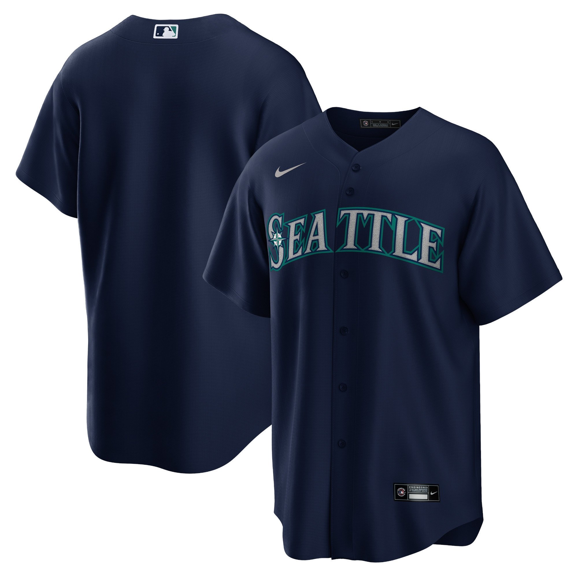 Men Seattle Mariners Cool Base Jersey - Navy - All Stitched