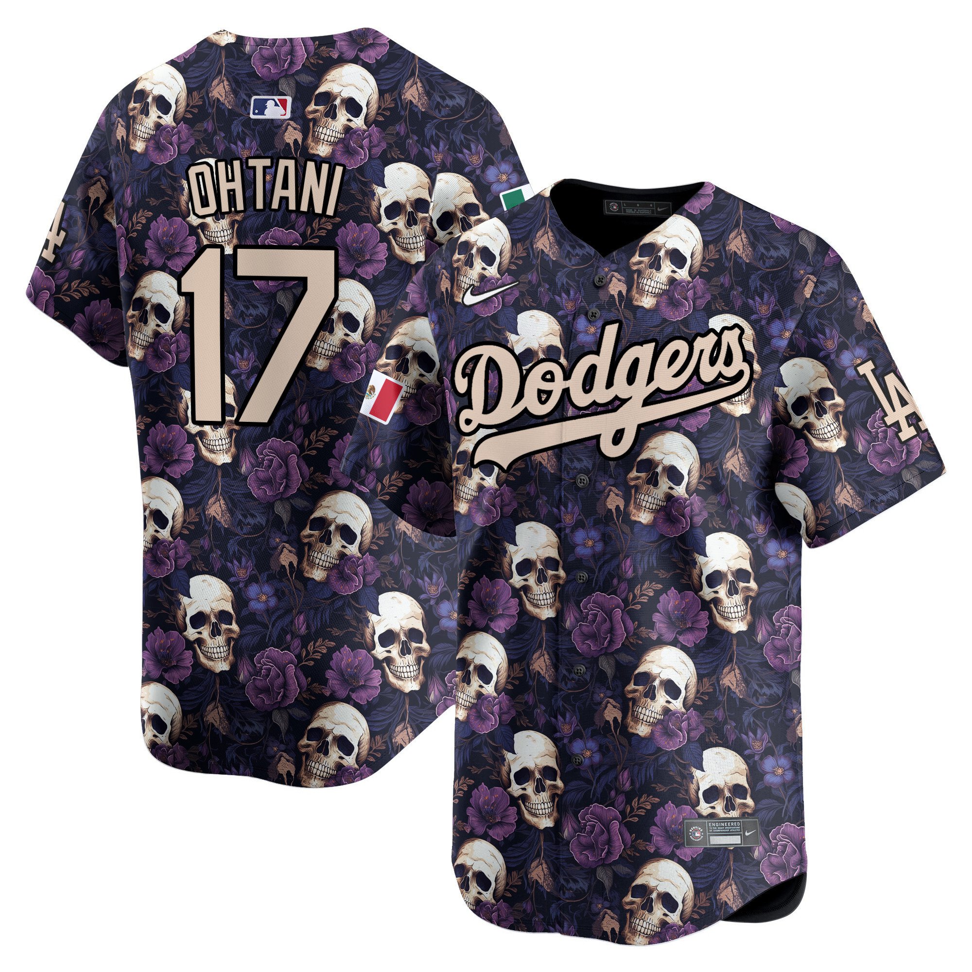 Men Shohei Ohtani Los Angeles Dodgers Mexico DÃŒa de los Muertos Vapor Premier Limited Jersey - Printed