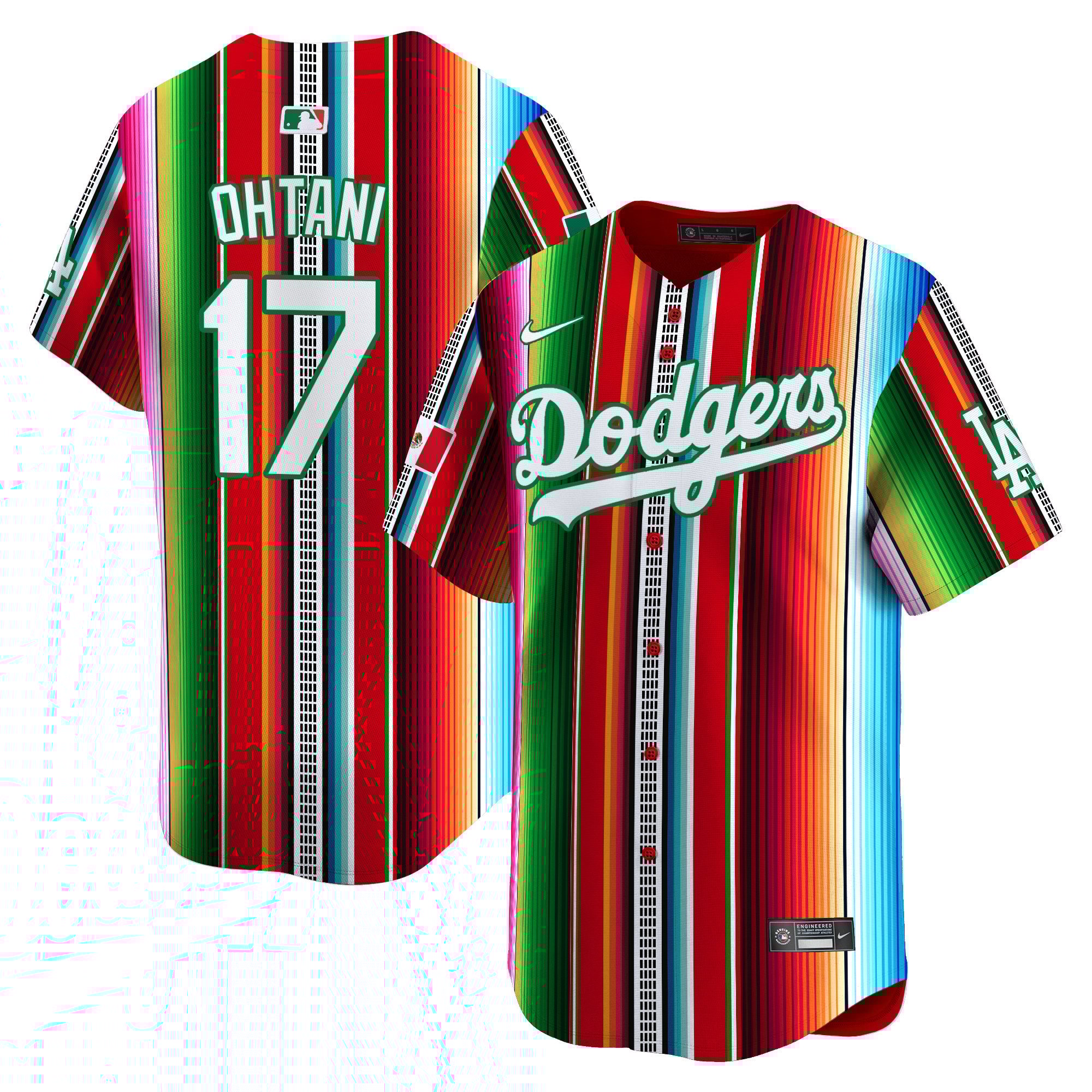Men Shohei Ohtani Los Angeles Dodgers Serape Pattern Mexico Vapor Premier Limited Jersey - Printed